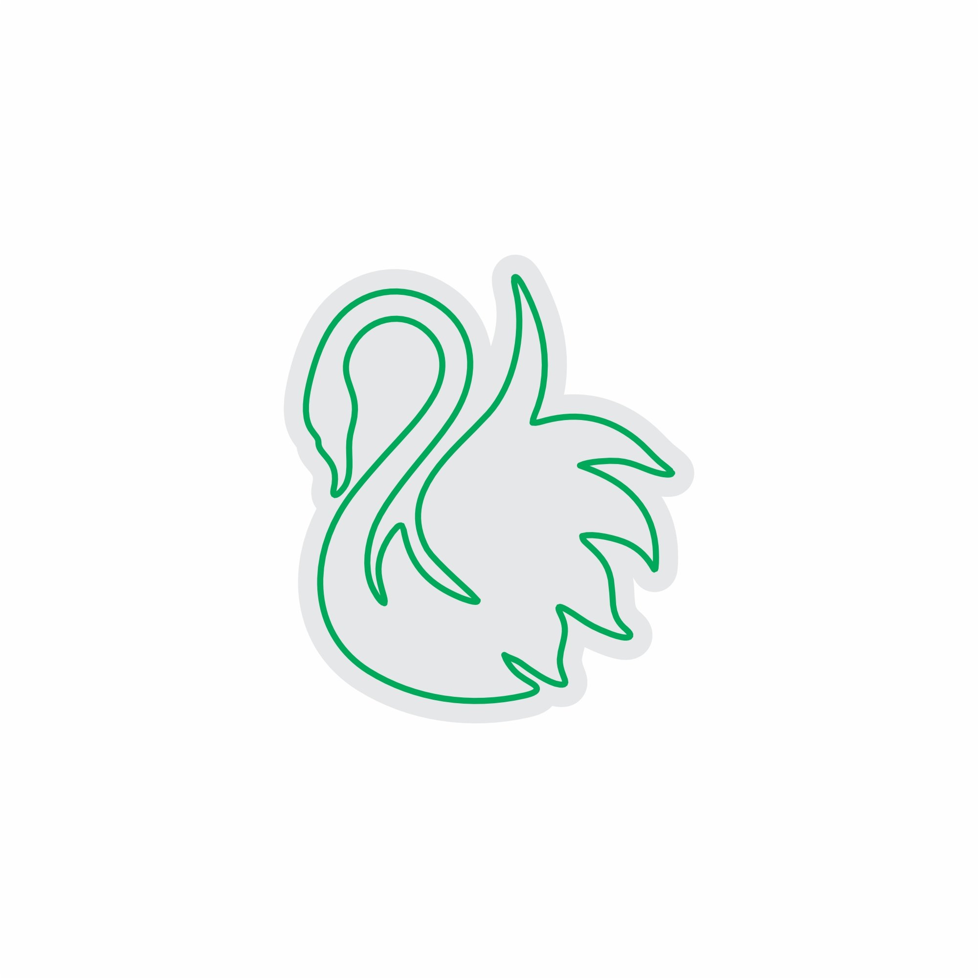 Custom Neon | Swan Design Neon Sign | 21x24 Inches | Green Neon Sign for Decor 3