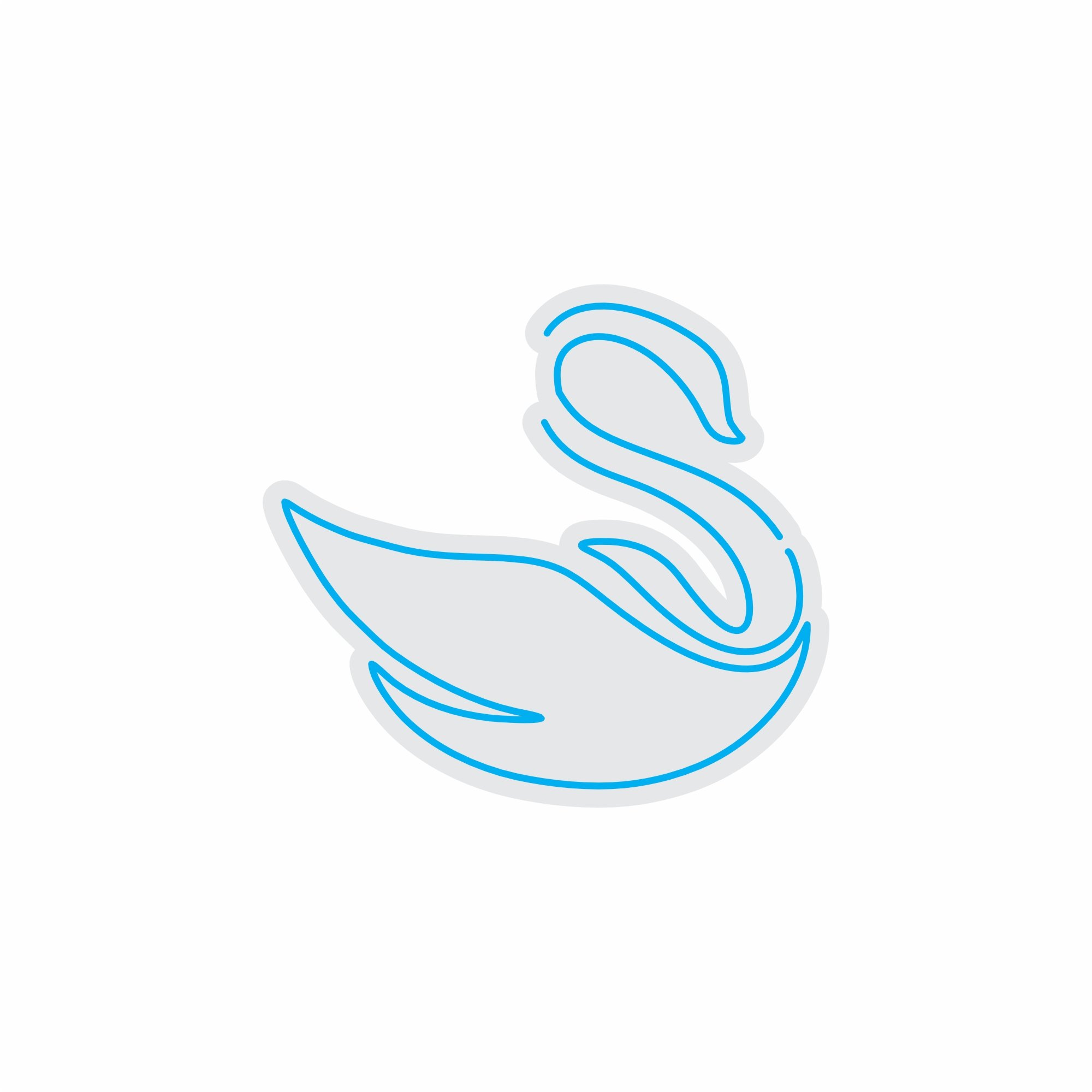 Custom Neon | Swan Neon Sign | 24x26 | Ice Blue Neon Sign for Home Decor & Wall Art 3