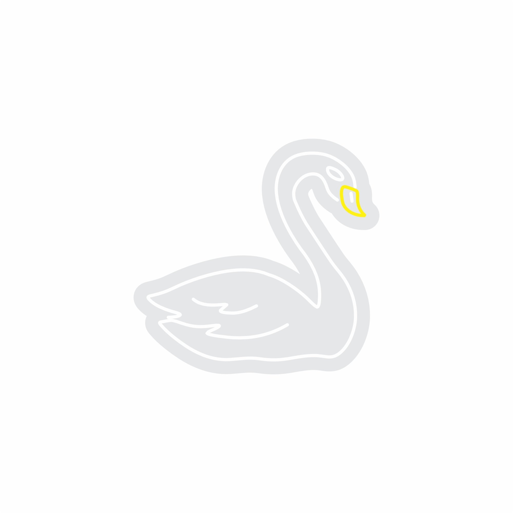 Custom Neon | Swan Neon Sign | 21x24 Inches | Warm White Pale Yellow Neon Sign 3