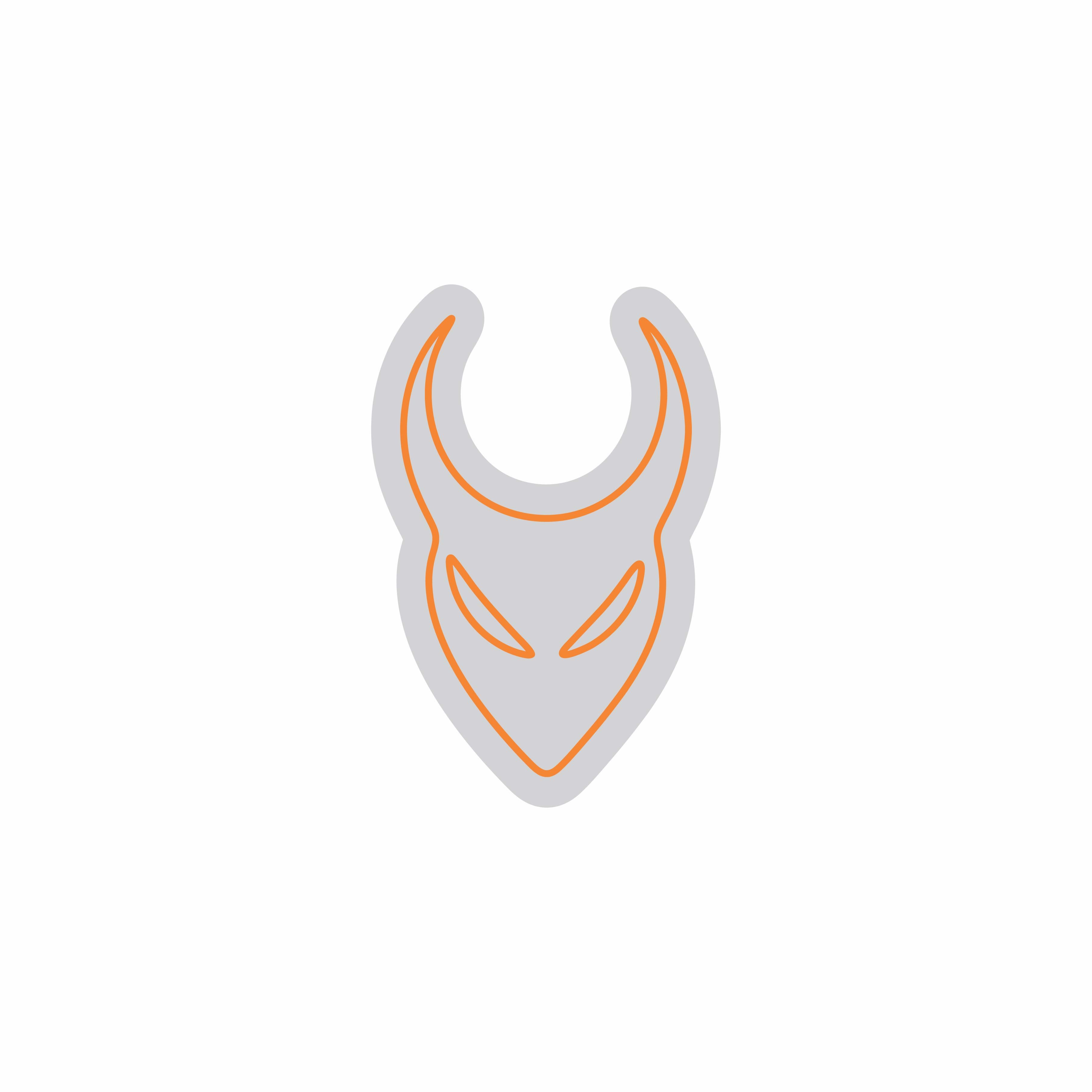 Custom Neon | Horned Mask Neon Sign | 24x16 | Orange Light for Bars Clubs Rooms 3