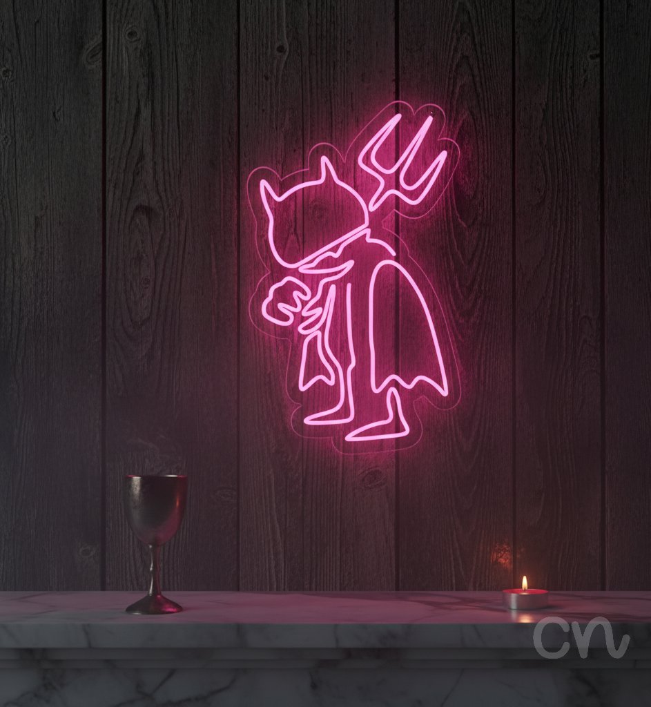 Custom Neon | Devil Costume Neon Sign | 30x18 | Hot Pink 2