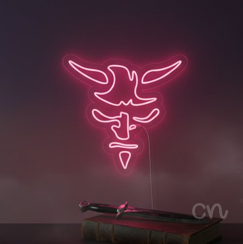 Custom Neon | Bull Head Neon Sign | 24x25 | Red Neon Sign for Bar Home Man Cave