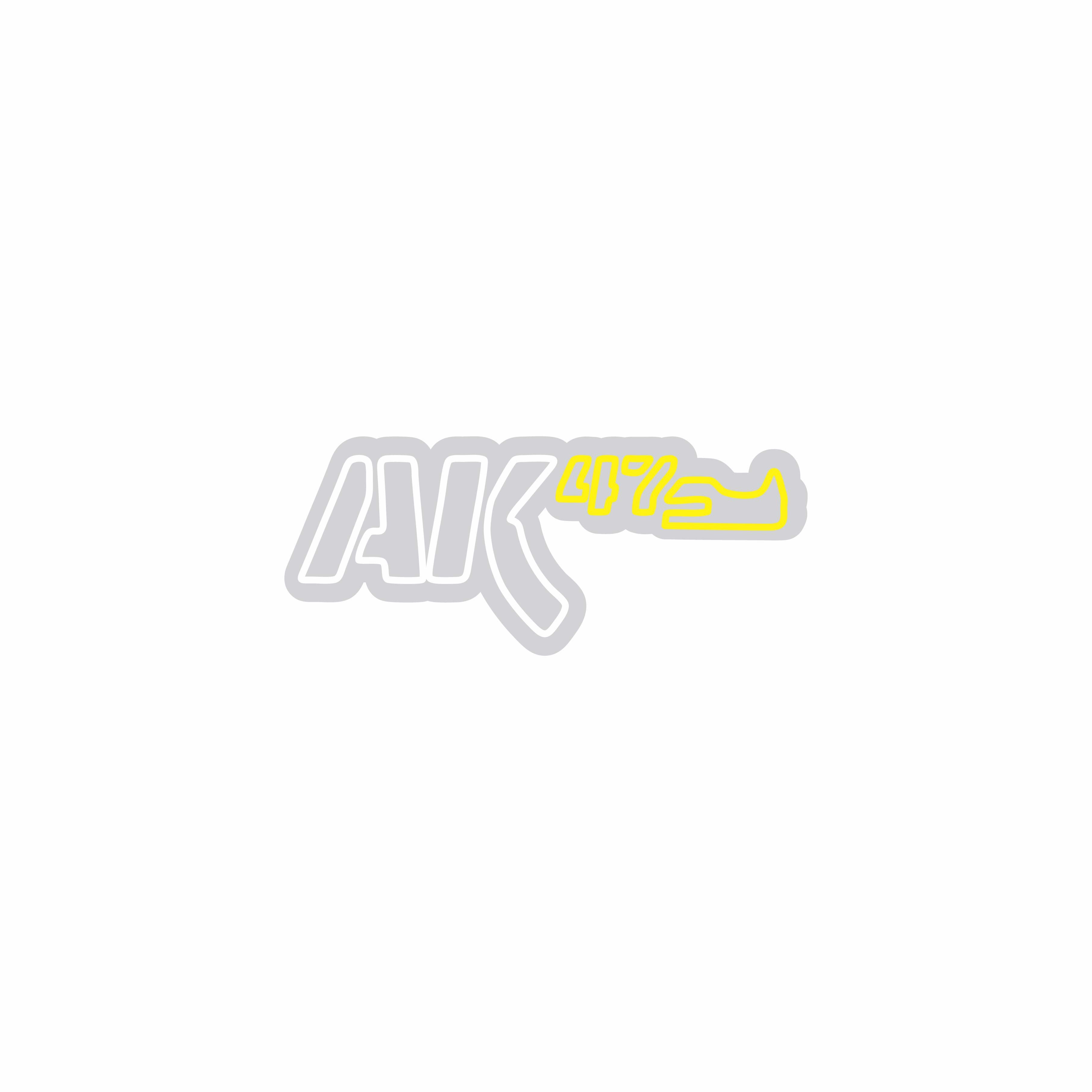 Custom Neon | Ak47 Neon Sign | 10x24 | Yellow White Neon Sign for Wall Decor 3