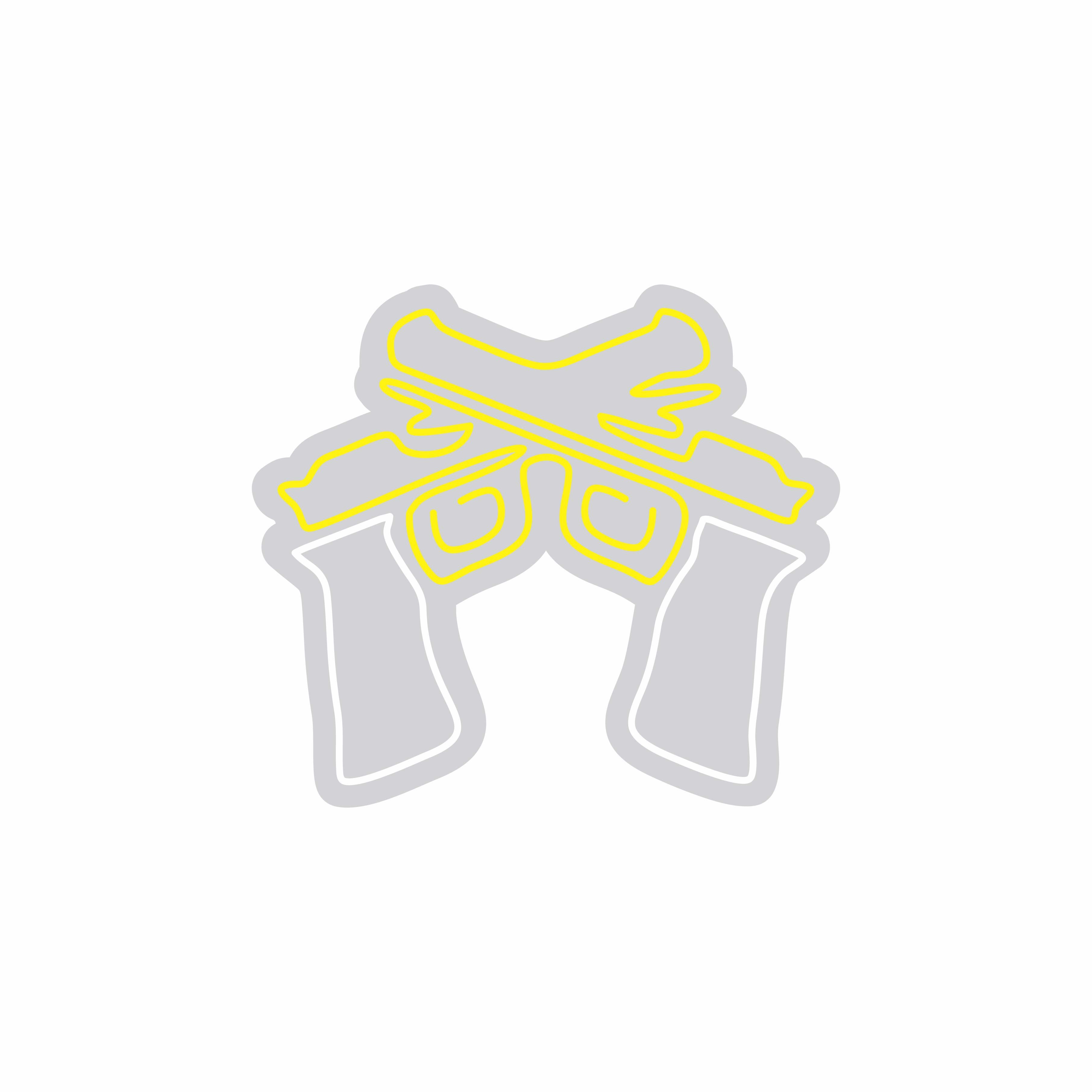 Custom Neon | Crossed Pistols Neon Sign | 24x27 | Yellow Neon Sign for Bar Man Cave 3