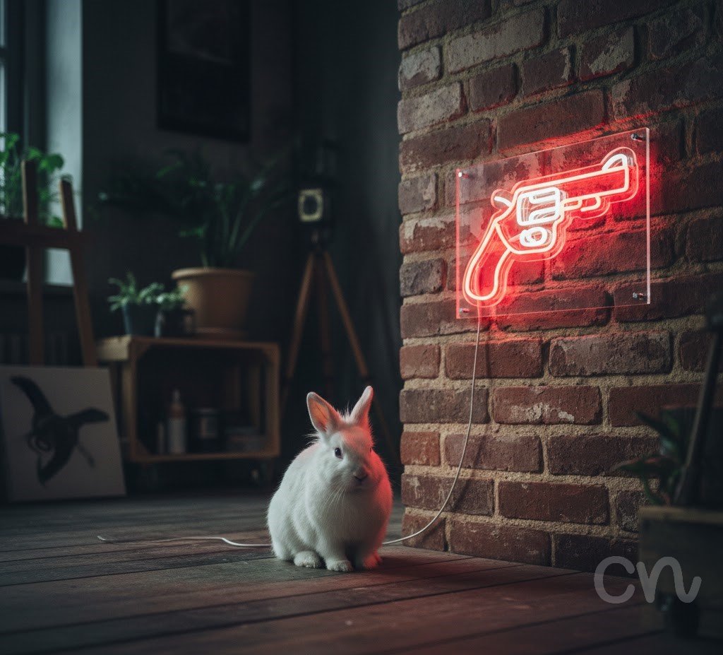 Custom Neon | Revolver Neon Sign | 16x24 | Hot Pink | Modern Neon Wall Decor 2