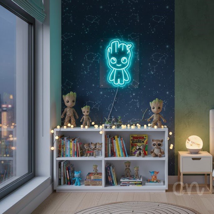 Custom Neon | Character Design Neon Sign | 20x12 Inches | Ice Blue Neon Sign 2