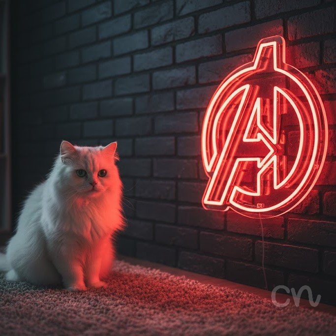 Custom Neon | A Design Neon Sign | 21x19 Inches | Red Neon Sign for Home Decor 2