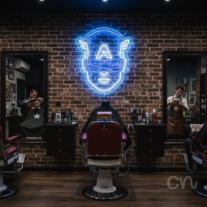 Custom Neon | A Neon Sign | 20x17 | Ice Blue Neon Sign for Home Bar Room Decor 2