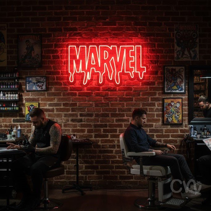 Custom Neon | Marvel Neon Sign | 13x23 | Red Neon Sign for Home Bar Room Decor 2