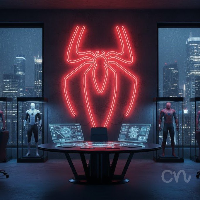 Custom Neon | Spider Design Neon Sign | 17x13 Inches | Red Neon Sign for Decor 2