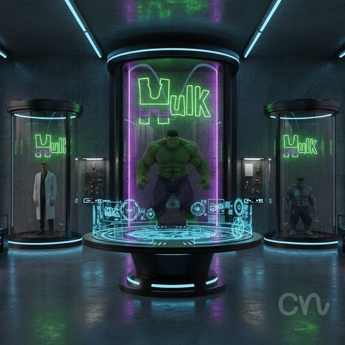 Custom Neon | Hulk Neon Sign | 15x22 | Green and Blue Neon Lights for Wall Decor 2