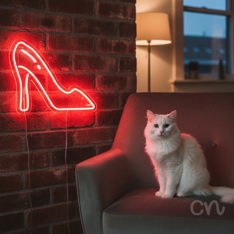 Custom Neon | Shoe Neon Sign | 17x21 | Red Bright Neon Wall Decor for Shoe Lovers 2