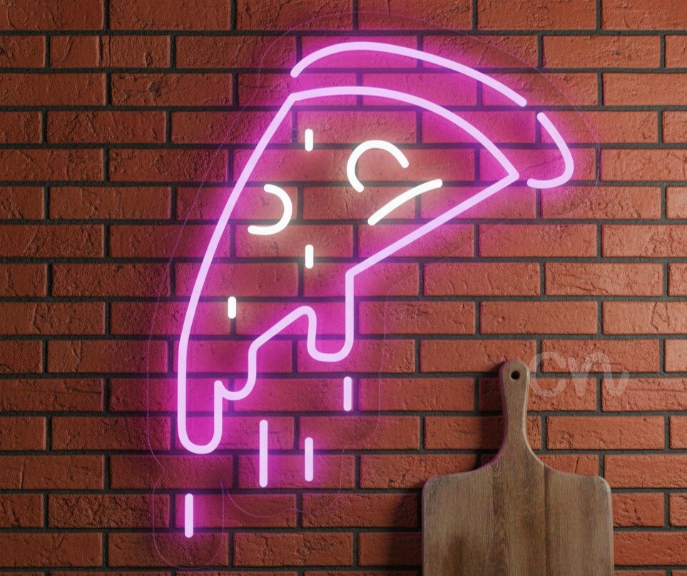 Custom Neon | Sad Pizza Neon Sign | 21x17