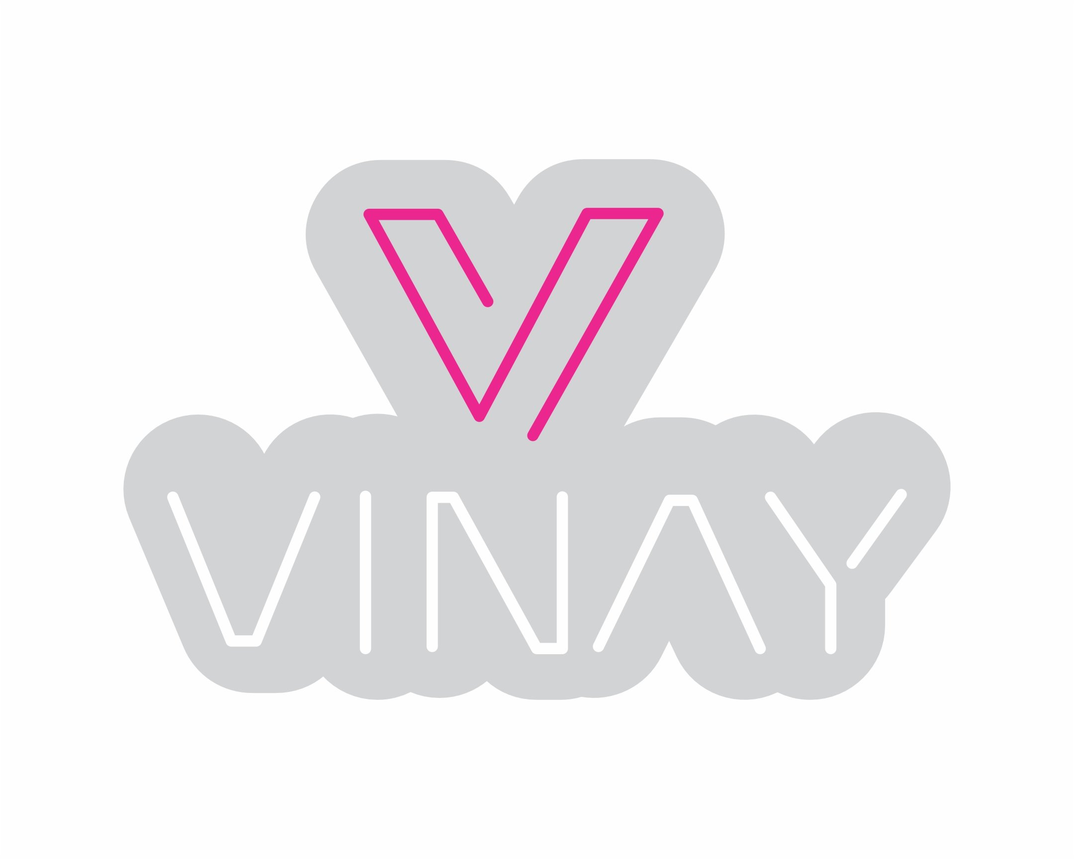 Custom Neon | Vinay Neon Sign | 15x23 Inches | Hot Pink Warm White Neon Sign 3