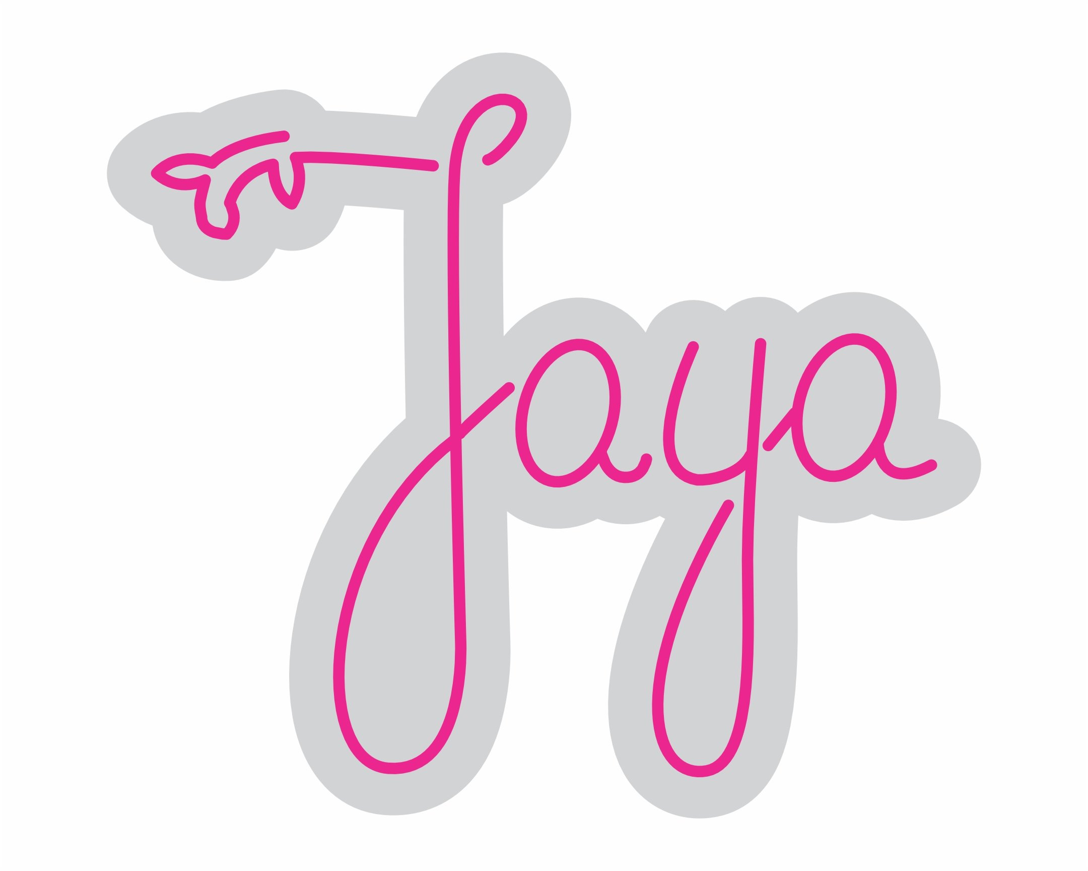 Custom Neon | Jaya Neon Sign | 21x24 | Hot Pink Decorative Neon Sign Lighting 3