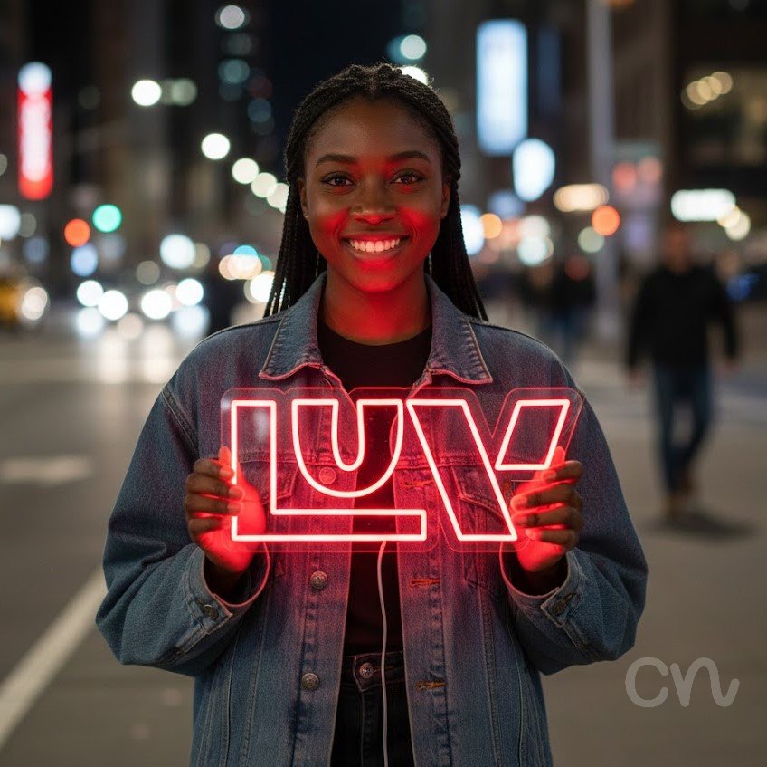 Custom Neon | Luv Neon Sign | 11x24 | Red Neon Sign for Romantic Decor or Bedroom