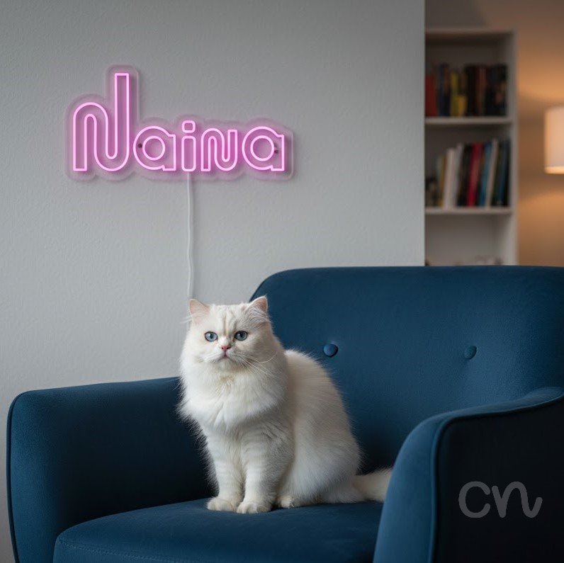 Custom Neon | Naina Neon Sign | 12x24 | Hot Pink Neon Sign for Wall Decor and Rooms 2