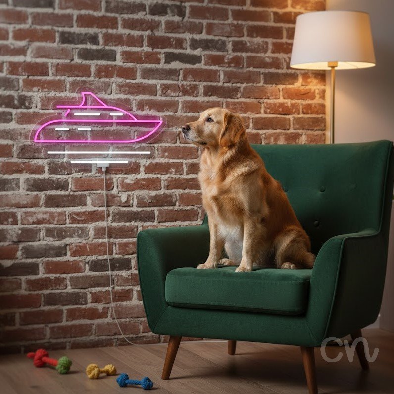 Custom Neon | Yacht Neon Sign | 14x24 | Hot Pink Neon Sign for Home Bar Decor 2