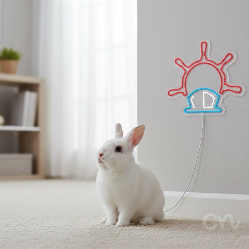 Custom Neon | Police Siren Neon Sign | 21x24 Inches | Red and Blue Neon Sign 2