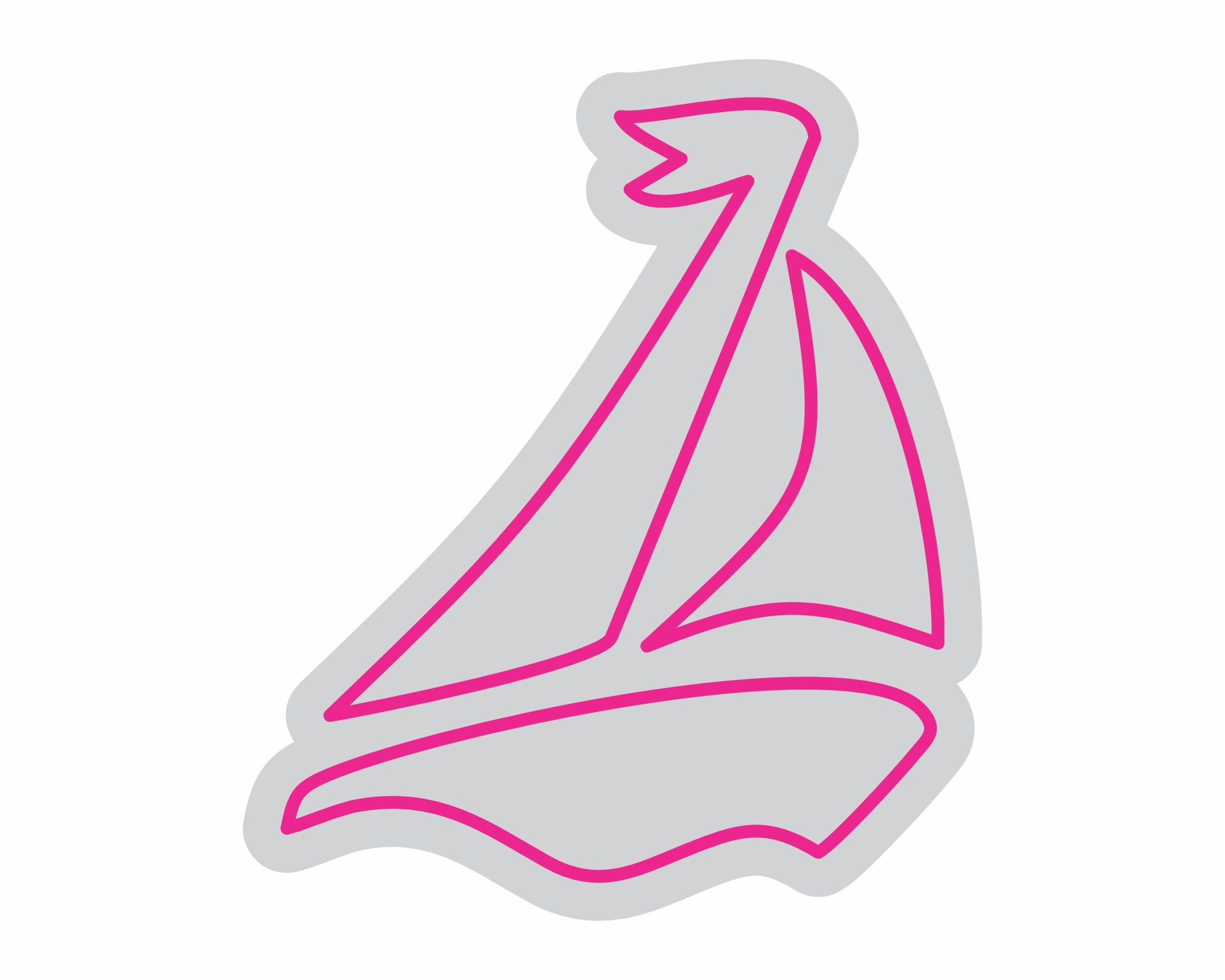 Custom Neon | Sailboat Design Neon Sign | 21x18 | Hot Pink 3