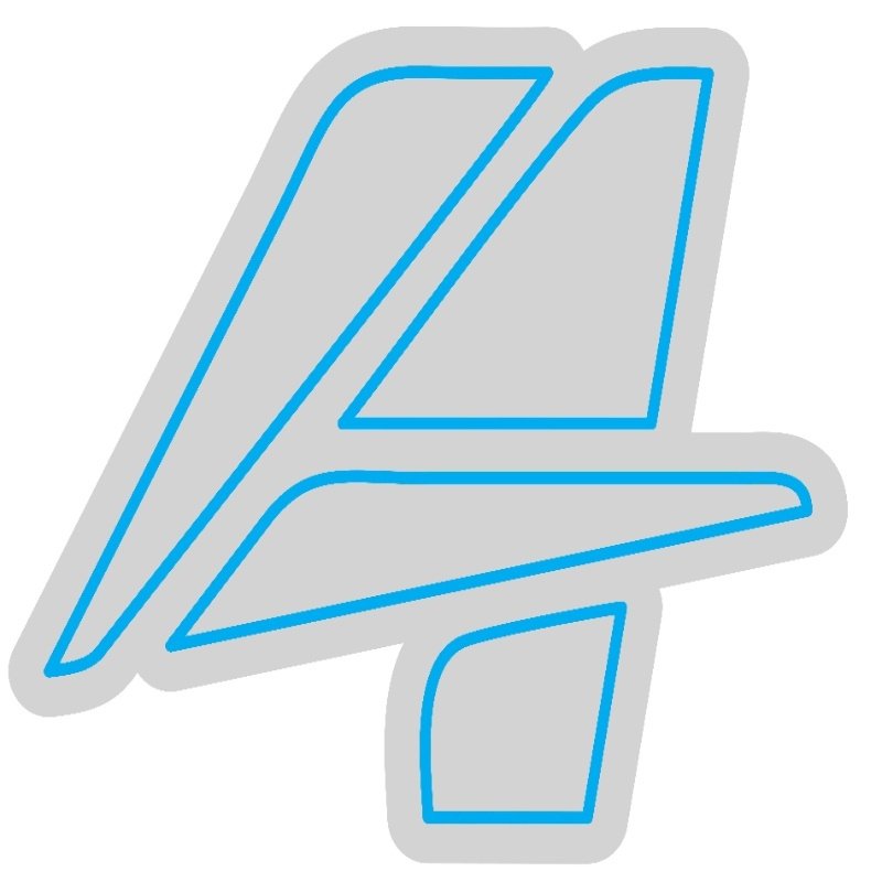 Custom Neon | 4 Neon Sign | 21x24.1 Inches | Ice Blue Neon Sign for Room Decor 3