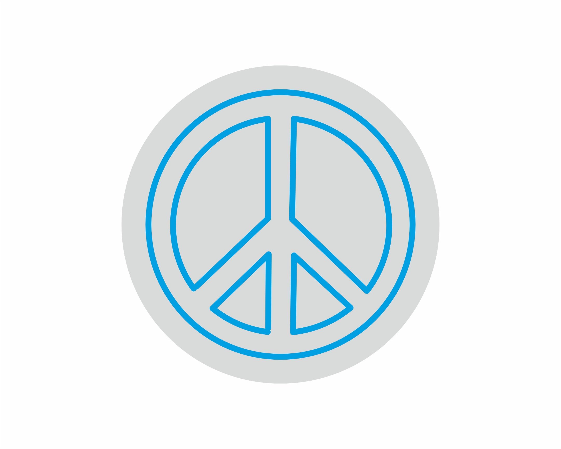 Custom Neon | Peace Symbol Neon Sign | 17x17 | Blue Light Decor for Home and Office 3