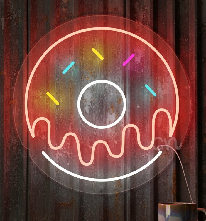 Custom Neon | Red Donut Neon Sign | 20x20