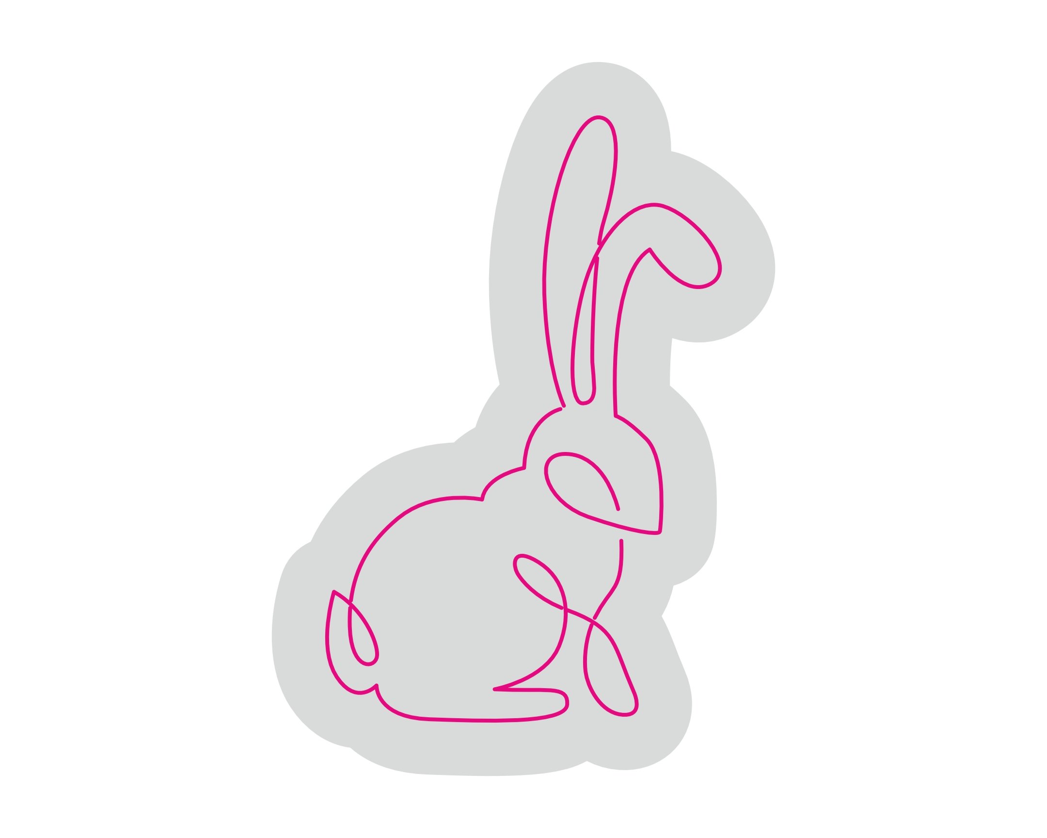 Custom Neon | Rabbit Neon Sign | 18x14 | Hot Pink Neon Sign for Bedroom and Lounge 3