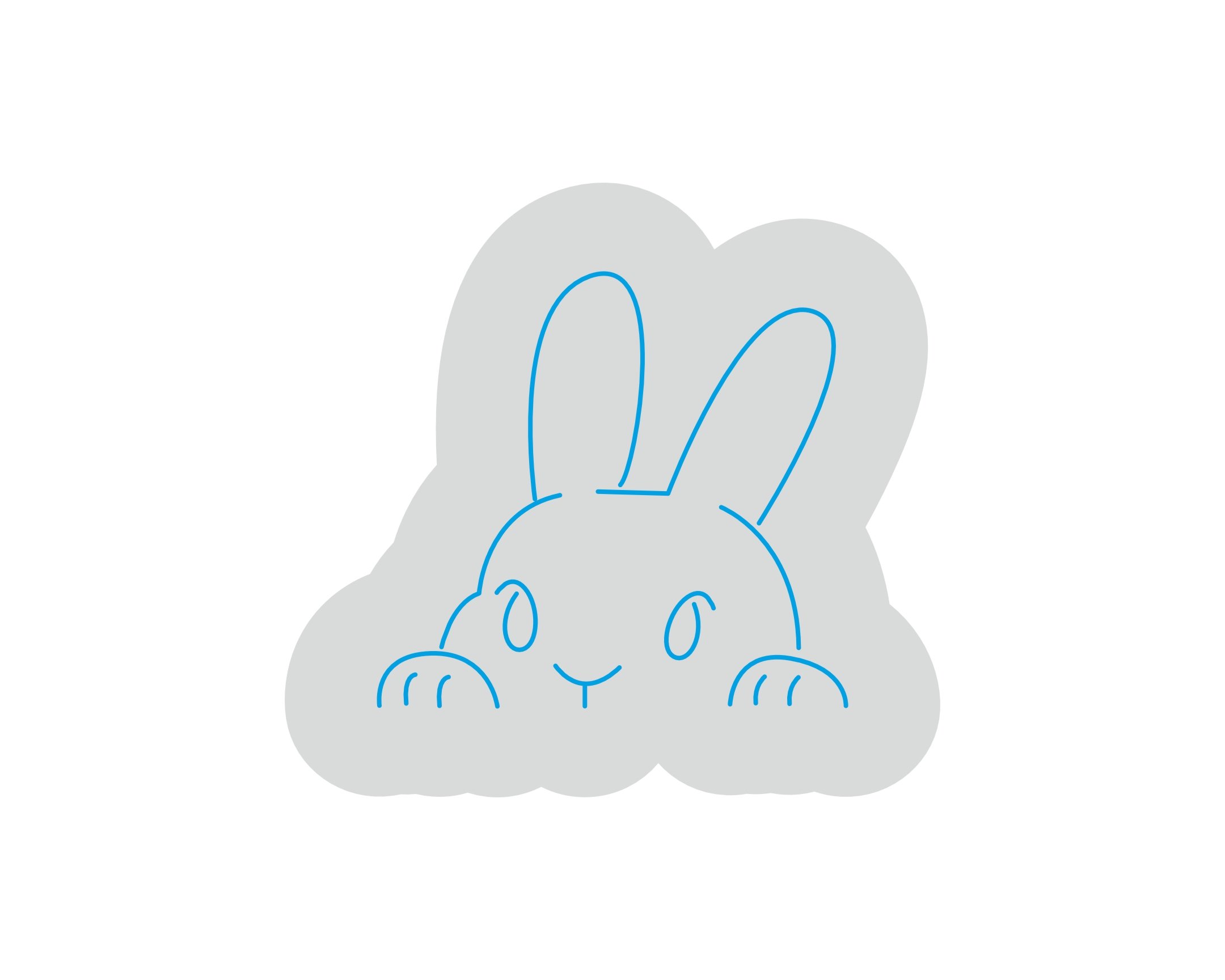 Custom Neon | Bunny Neon Sign | 15x16 | Ice Blue Neon Signs for Decor, Bedroom, Lounge 3