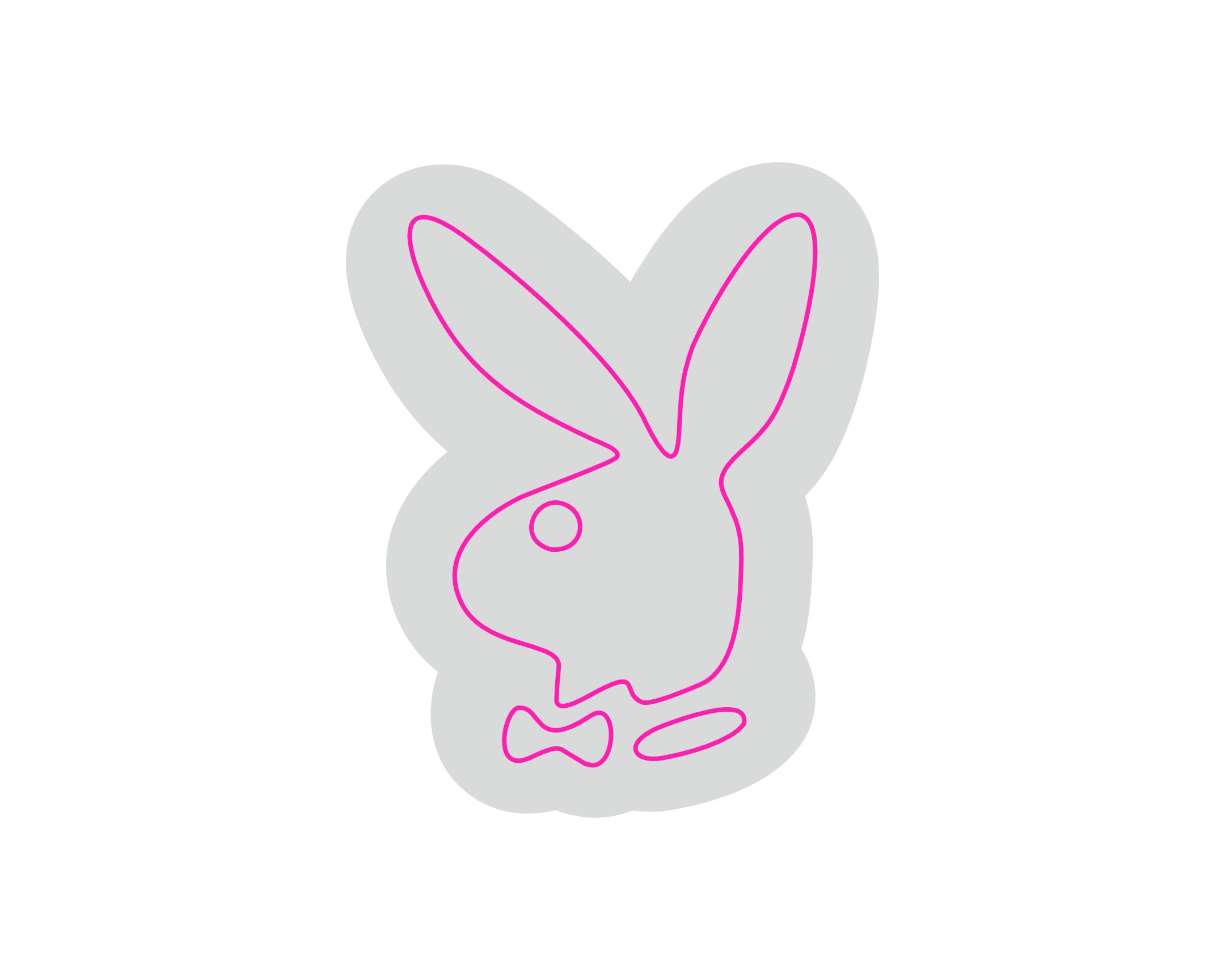 Custom Neon | Rabbit Head Neon Sign | 16x13 | Hot Pink Bright Sign for Home Office 3