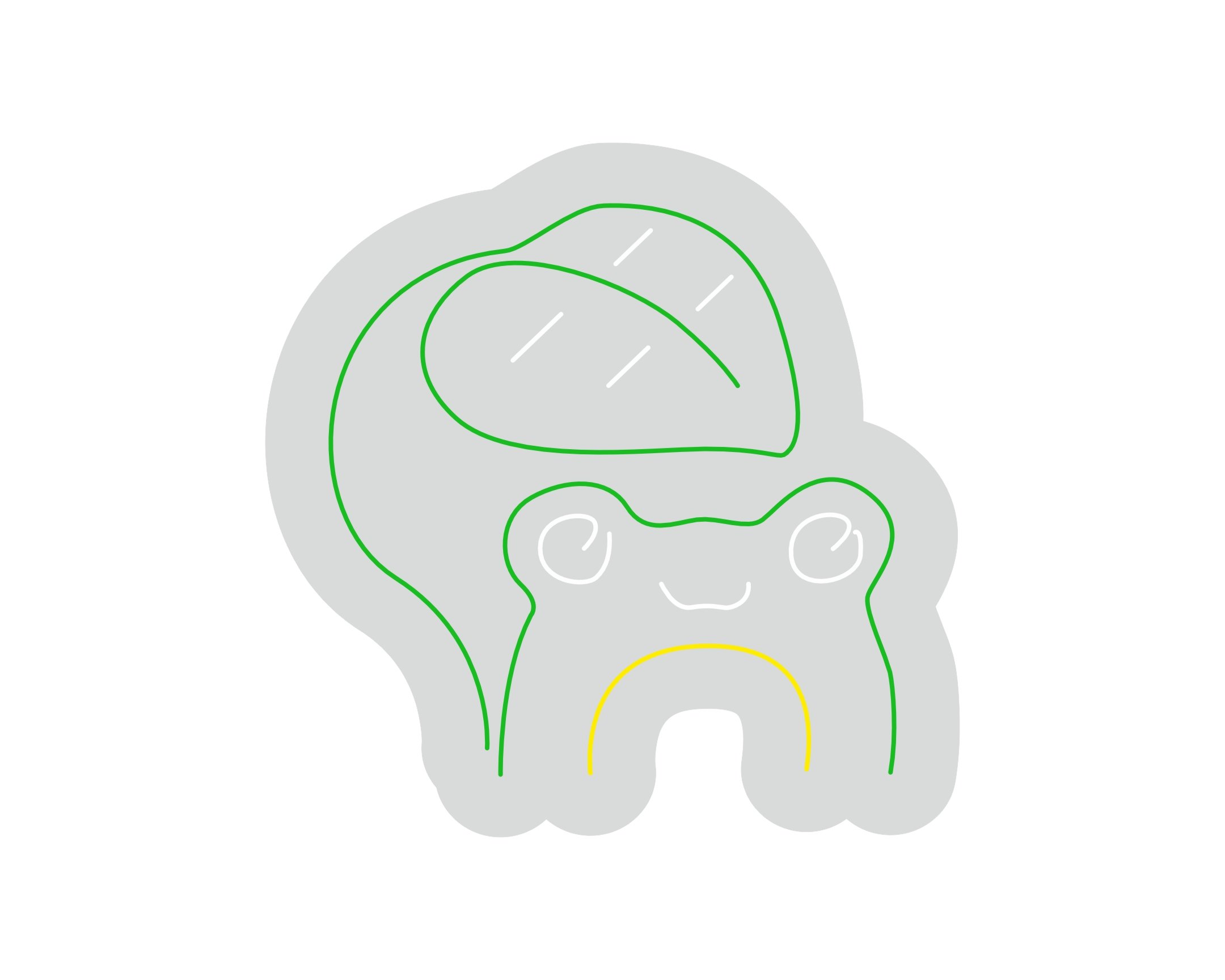 Custom Neon | Frog with Leaf Neon Sign | 17x17 | Green White Yellow Neon Sign 3