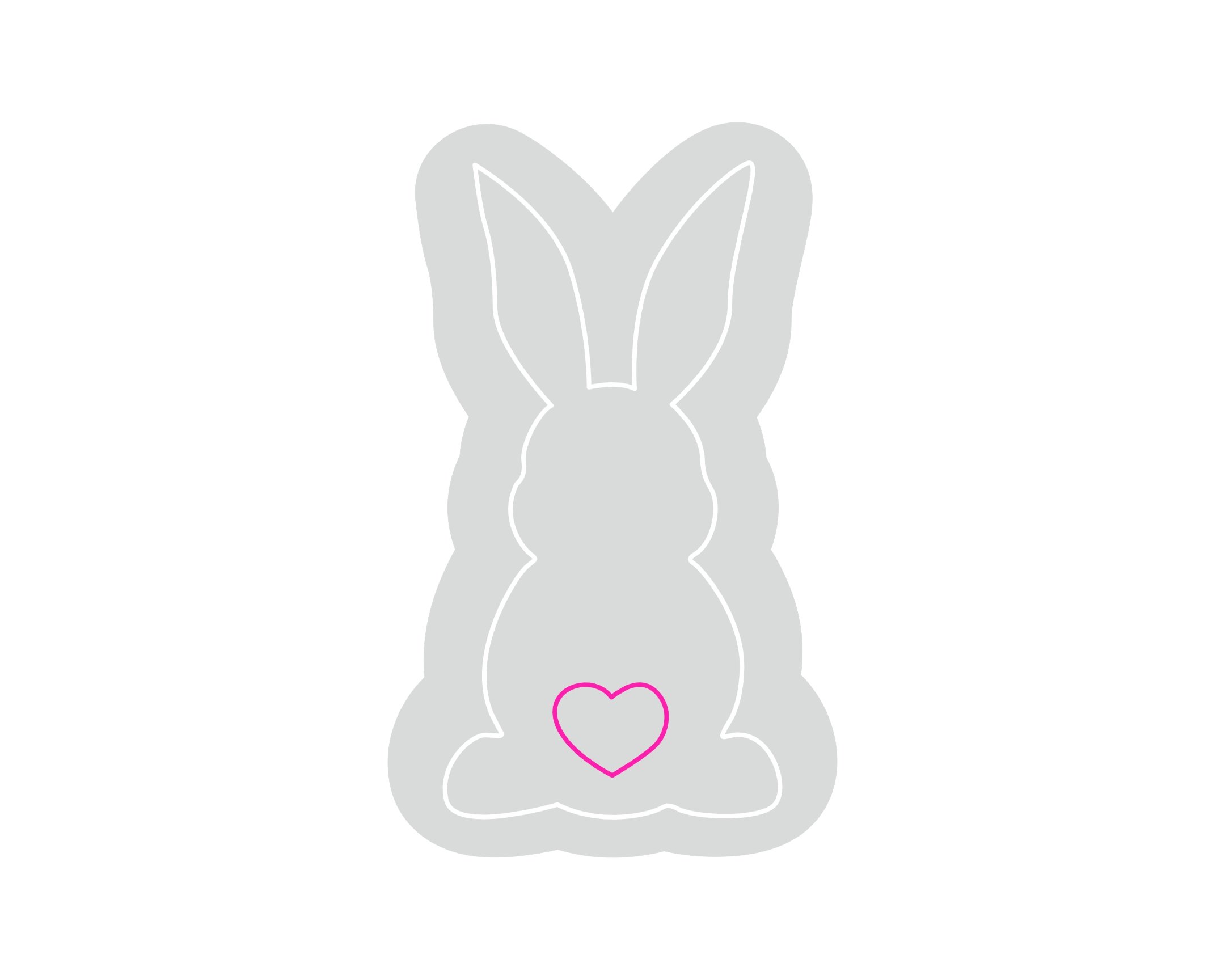 Custom Neon | Bunny with Heart Neon Sign | 18x11 | Hot Pink 3