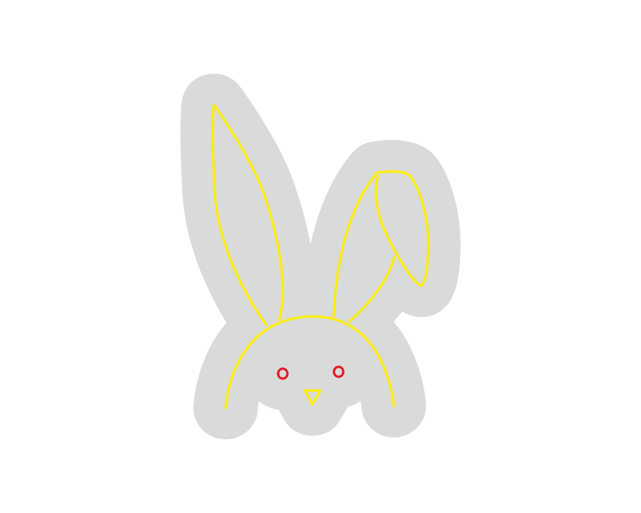 Custom Neon | Rabbit Neon Sign | 17x13 | Yellow, Red Neon Sign for Home Decor 3