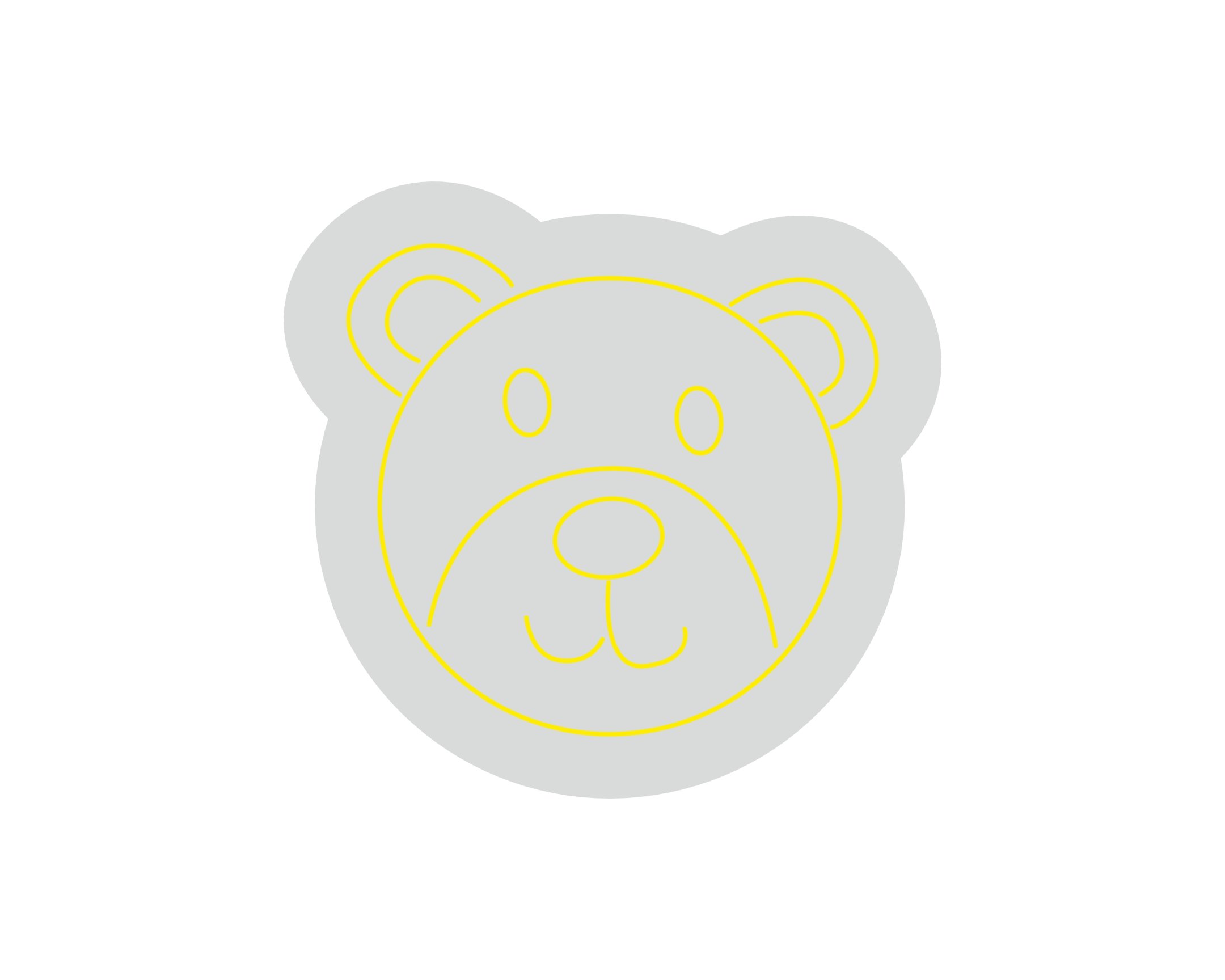 Custom Neon | Bear Face Neon Sign | 15x16 | Yellow Light Decor for Room Lounge Bar 3