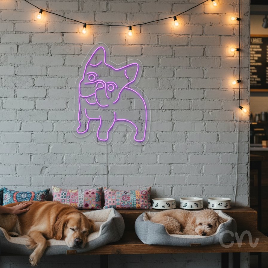 Custom Neon | Dog Neon Sign | 17x13 | Purple | Perfect for Pets Lovers and Home Decor