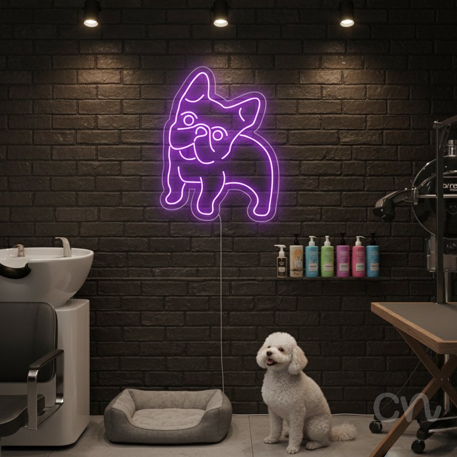 Custom Neon | Dog Neon Sign | 17x13 | Purple | Perfect for Pets Lovers and Home Decor 2