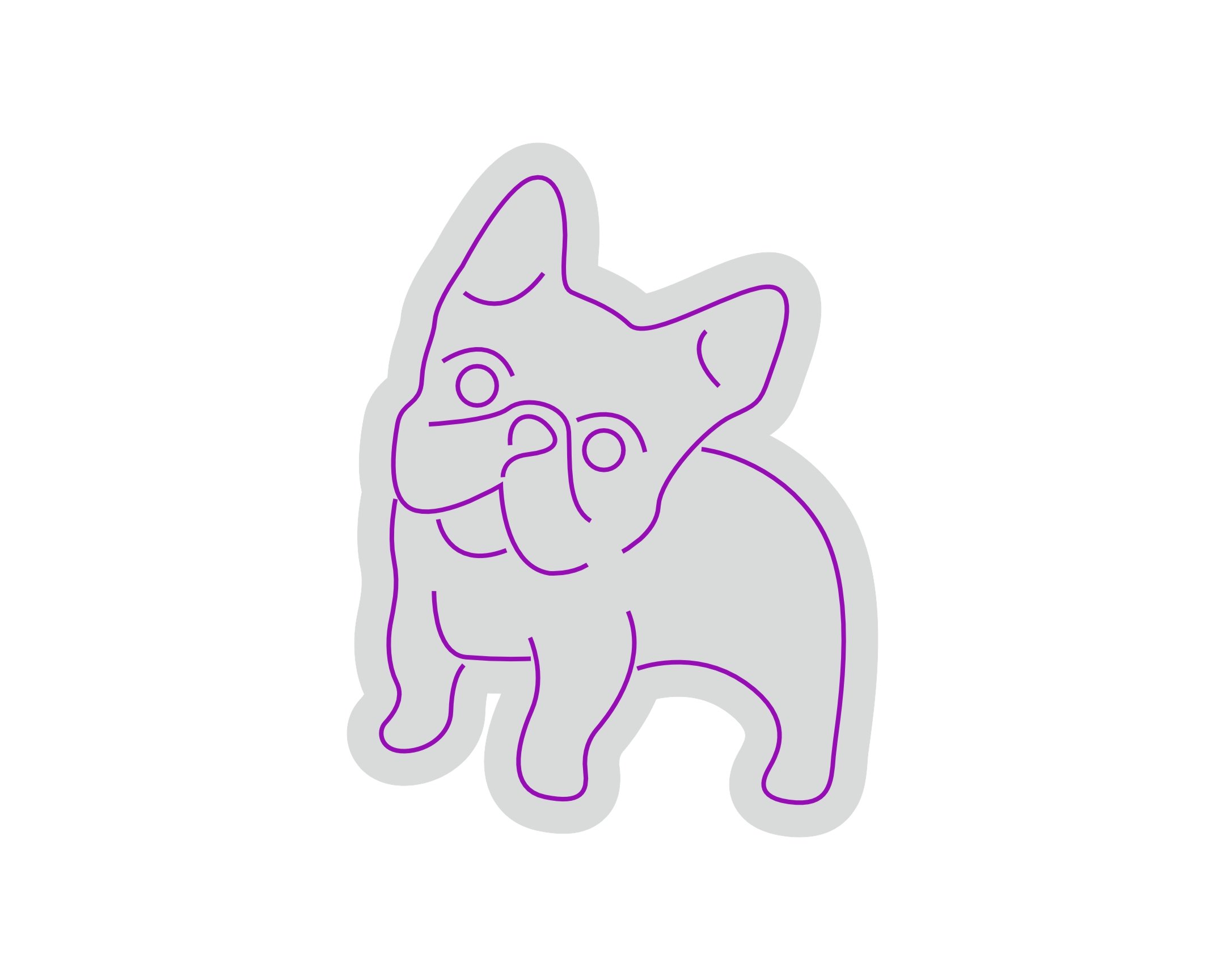 Custom Neon | Dog Neon Sign | 17x13 | Purple | Perfect for Pets Lovers and Home Decor 3