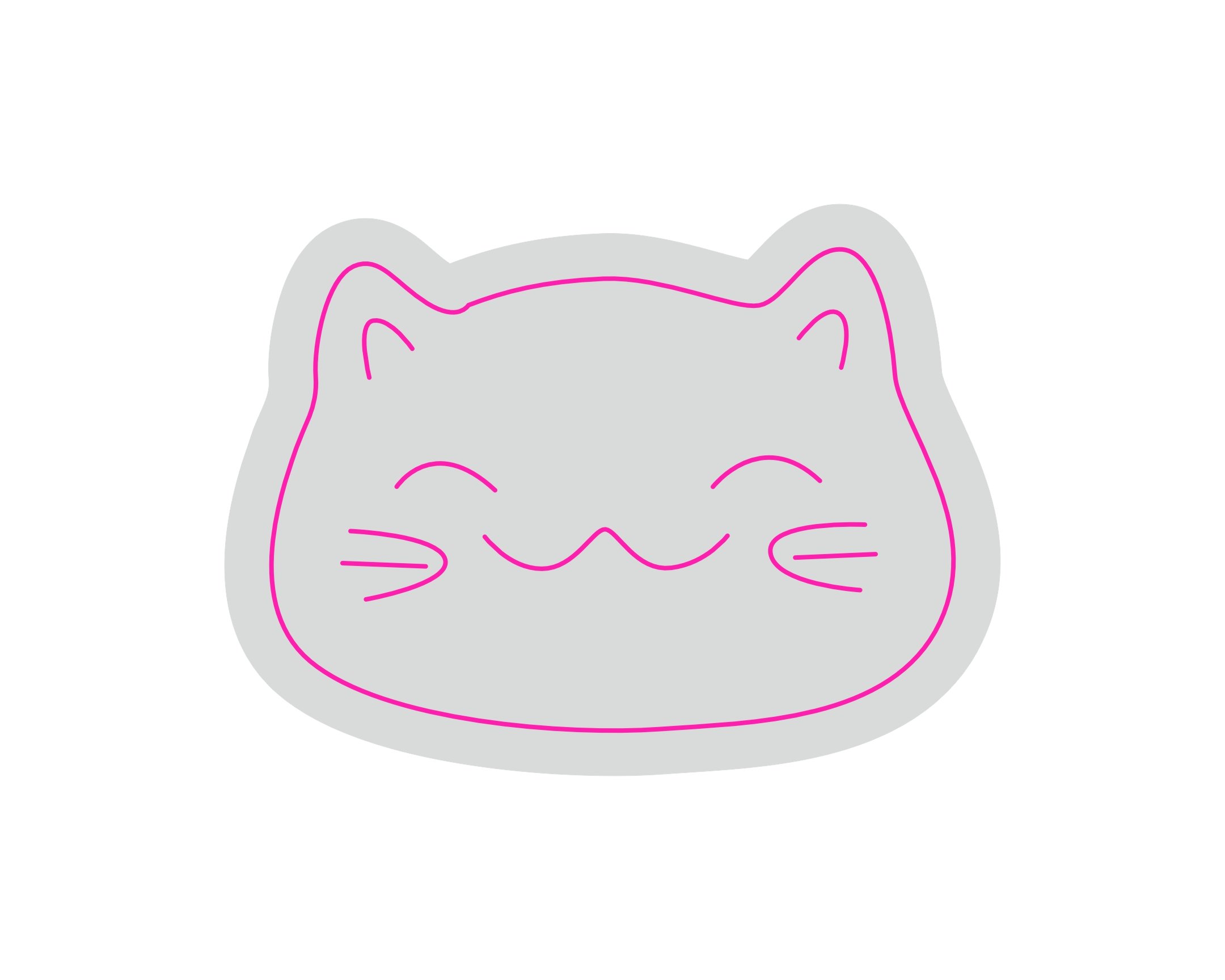 Custom Neon | Cat Face Neon Sign | 14x19 Inches | Hot Pink Neon Sign for Room Decor 3