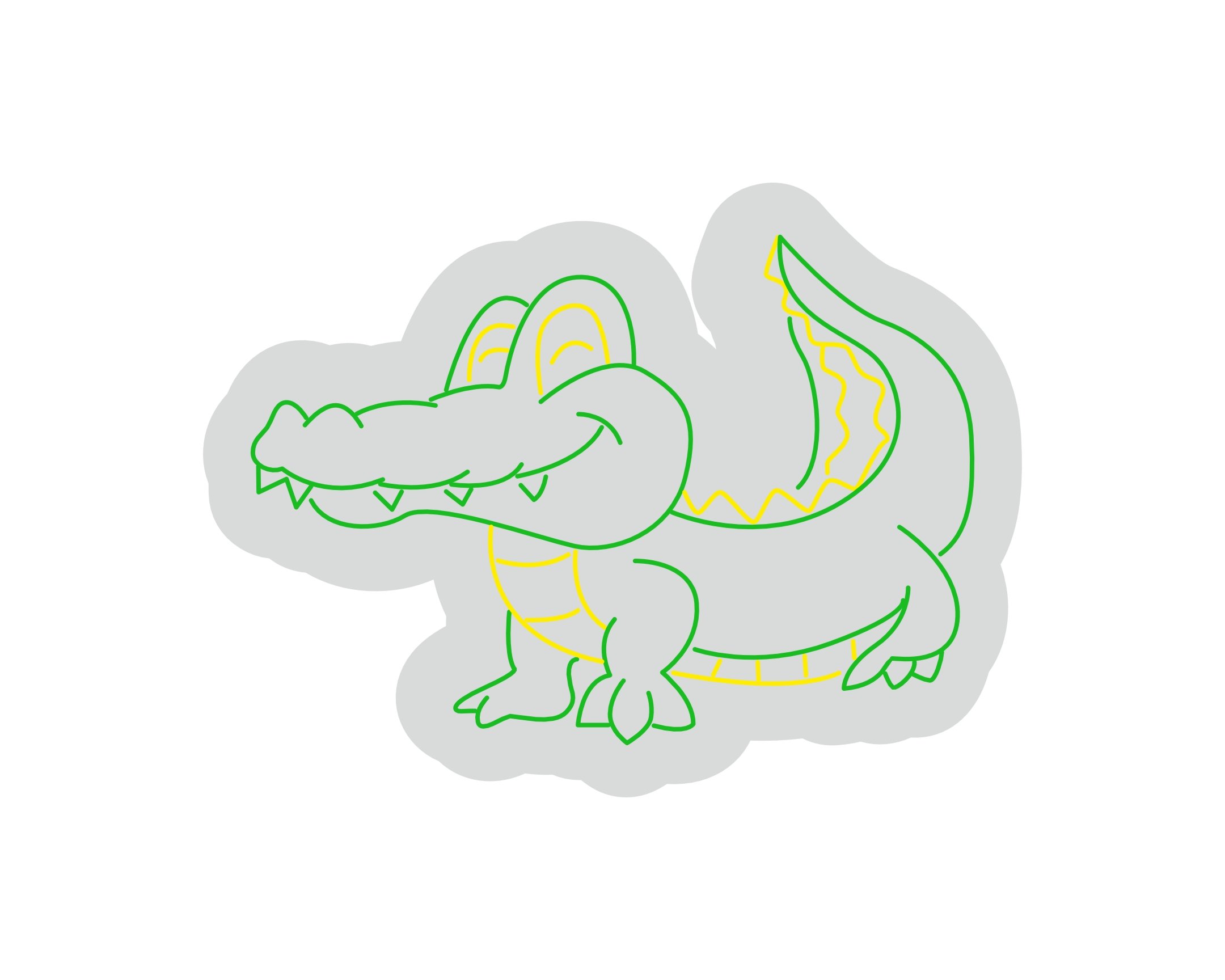 Custom Neon | Crocodile Design Neon Sign | 15x20 | Green and Yellow Neon Sign 3