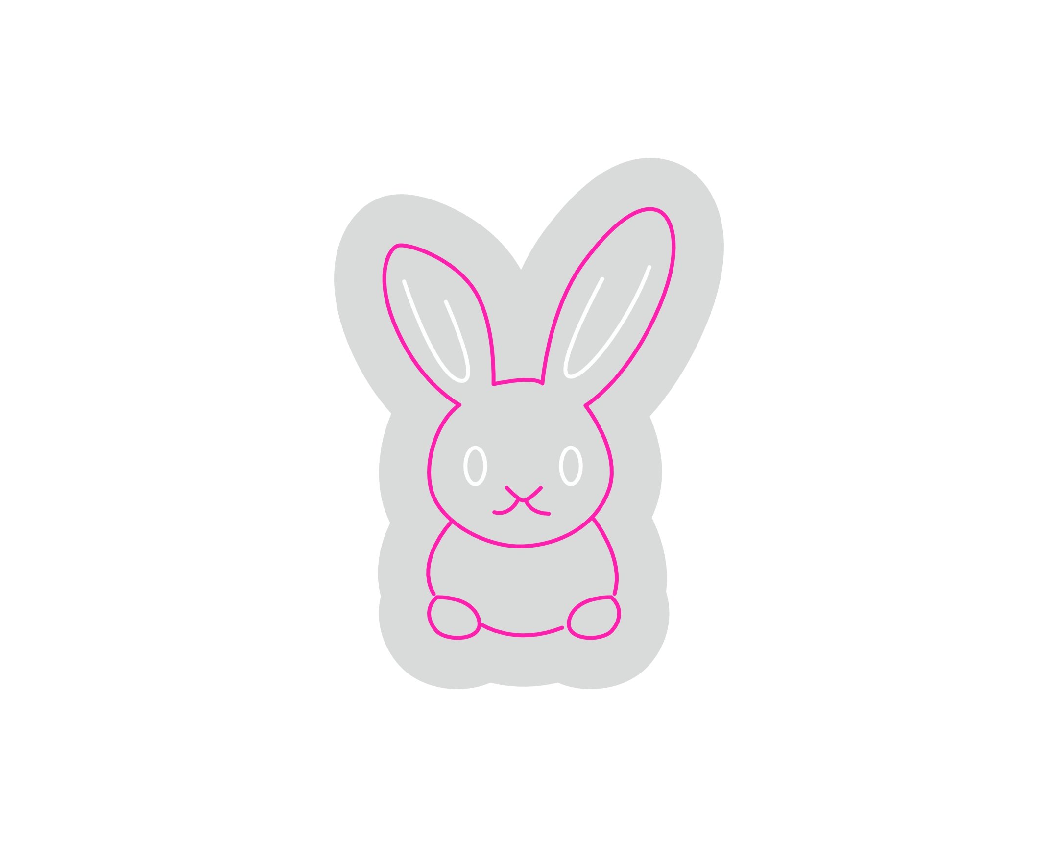 Custom Neon | Rabbit Neon Sign | 15x11 | Hot Pink | Bright Room Decor for Parties 3