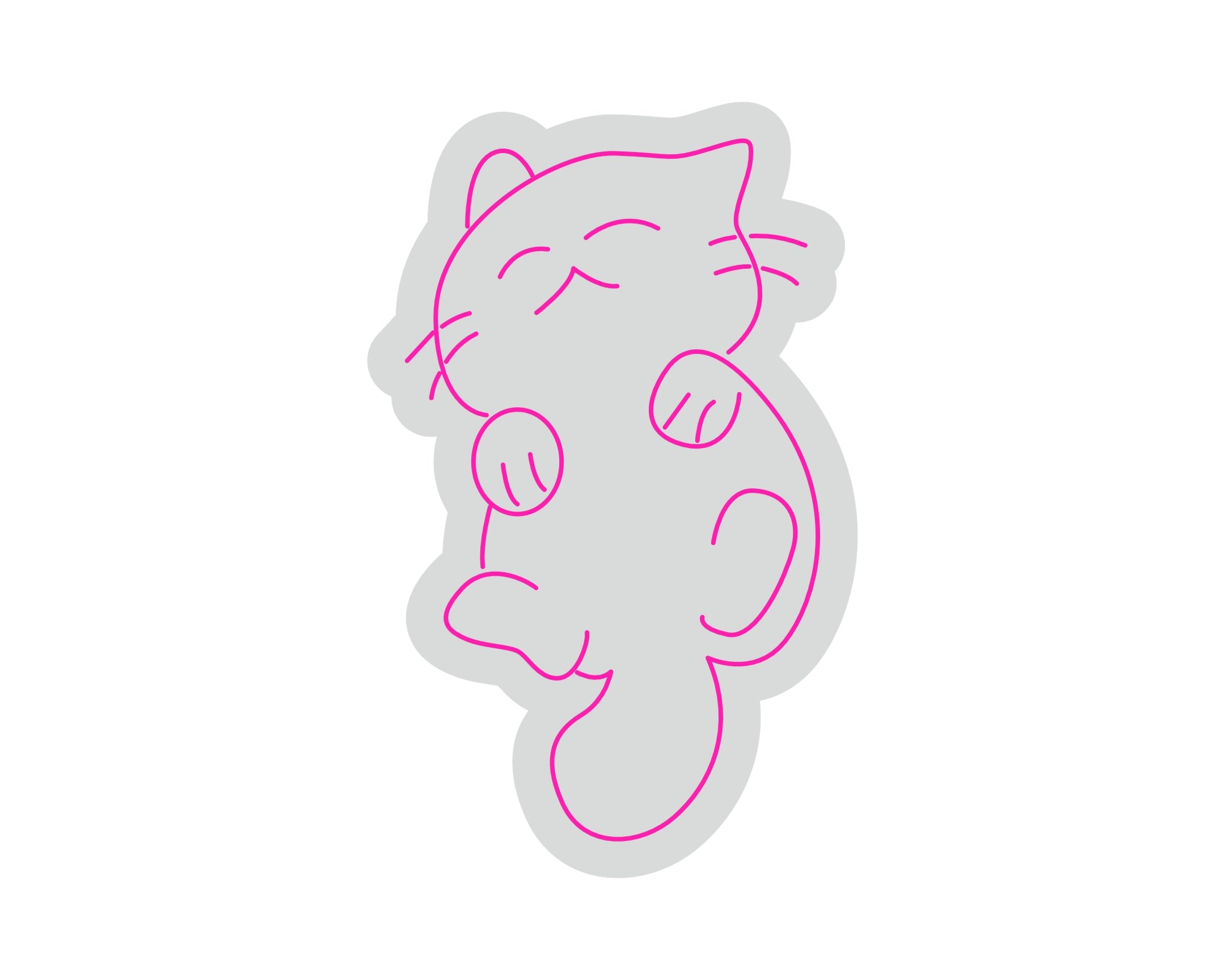 Custom Neon | Cat Face Neon Sign | 19x12 | Hot Pink Neon Sign for Home Decor 3