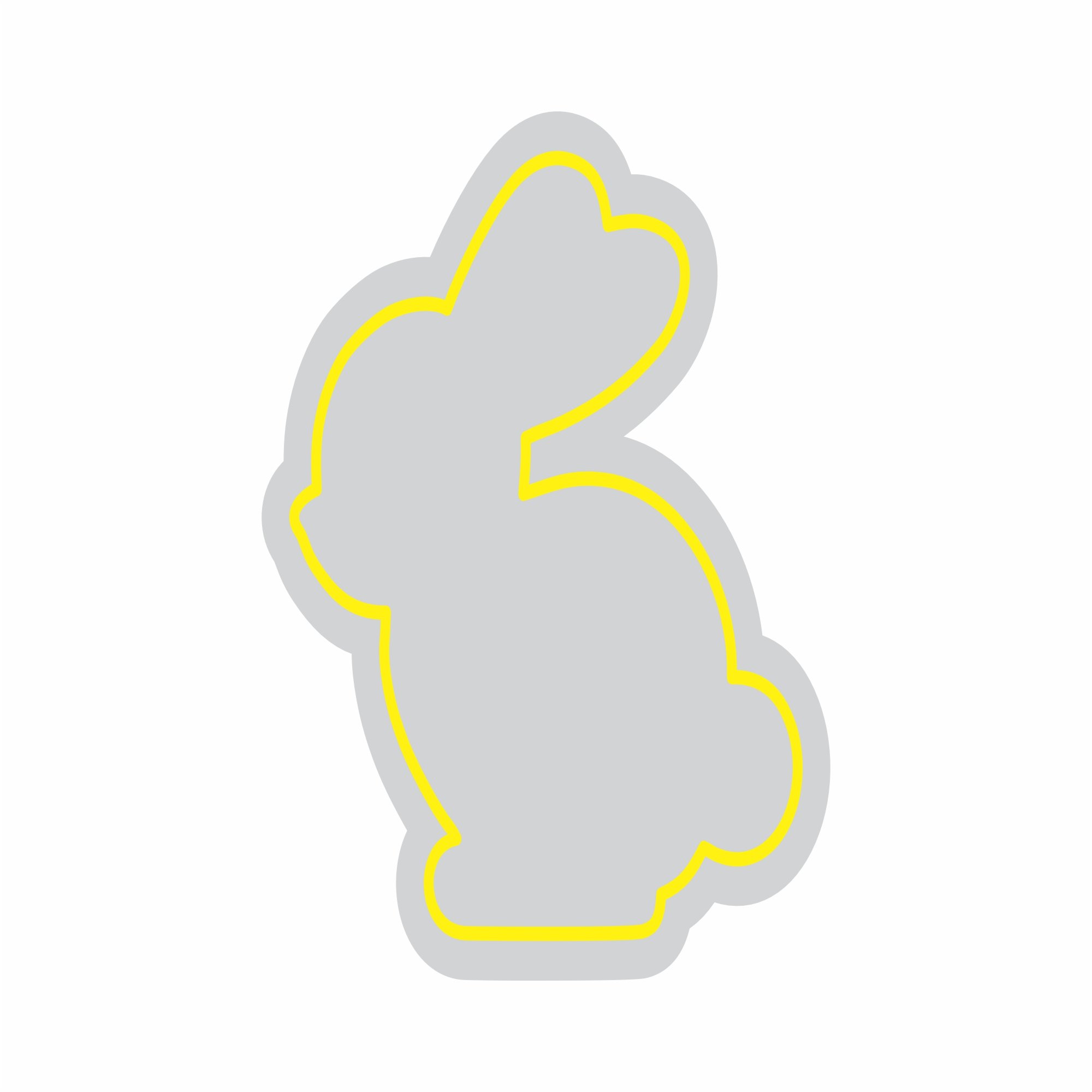 Custom Neon | Rabbit Neon Sign | 19x18 | Yellow Neon Sign for Home Decor and Parties 3