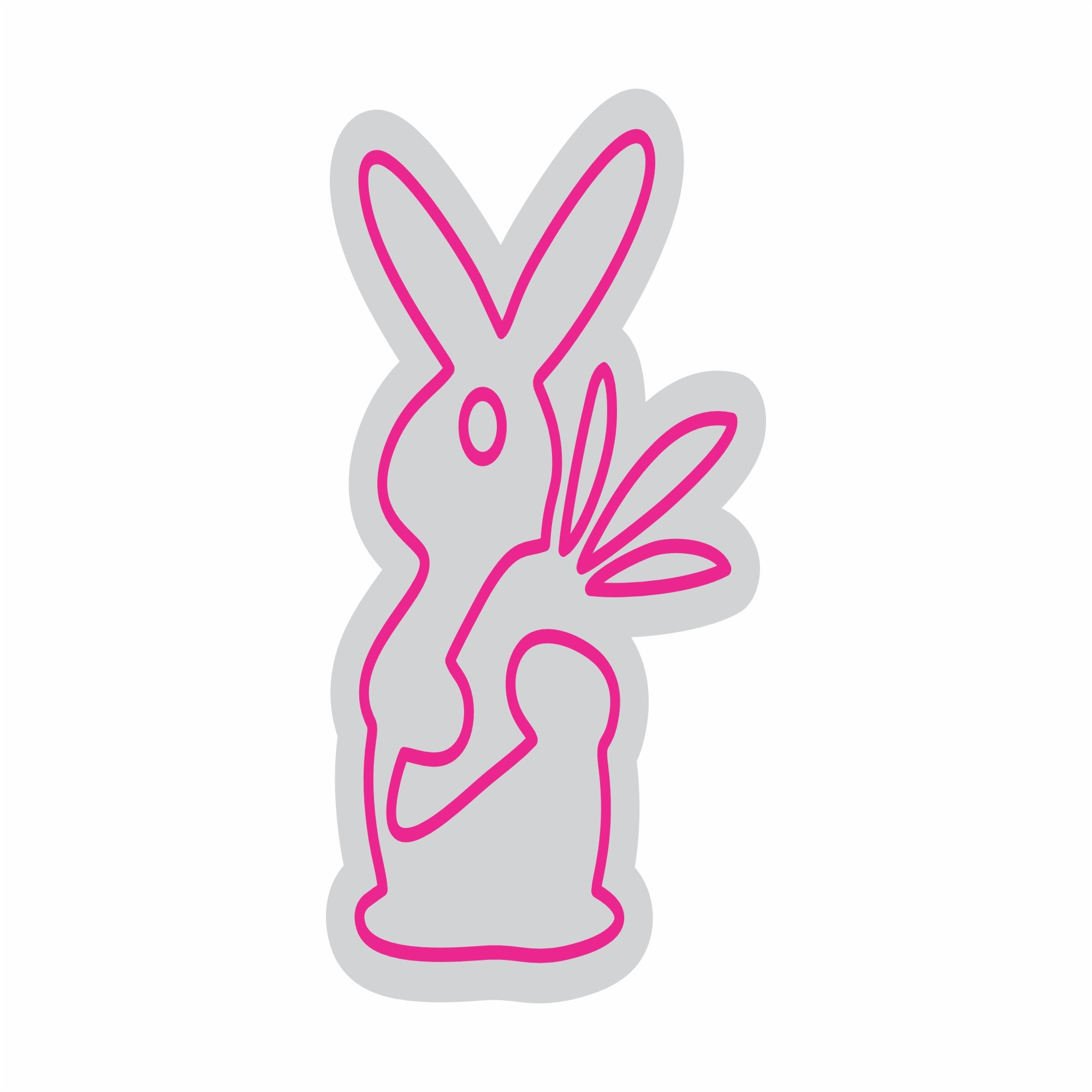 Custom Neon | Rabbit with Leaves Neon Sign | 20x14 | Hot Pink 3