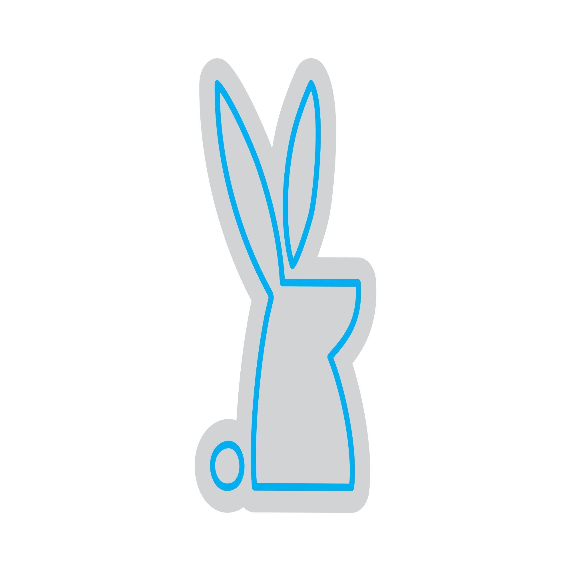 Custom Neon | Rabbit Outline Neon Sign | 19x11 | Blue Light Decor for Bedroom and Bar 3