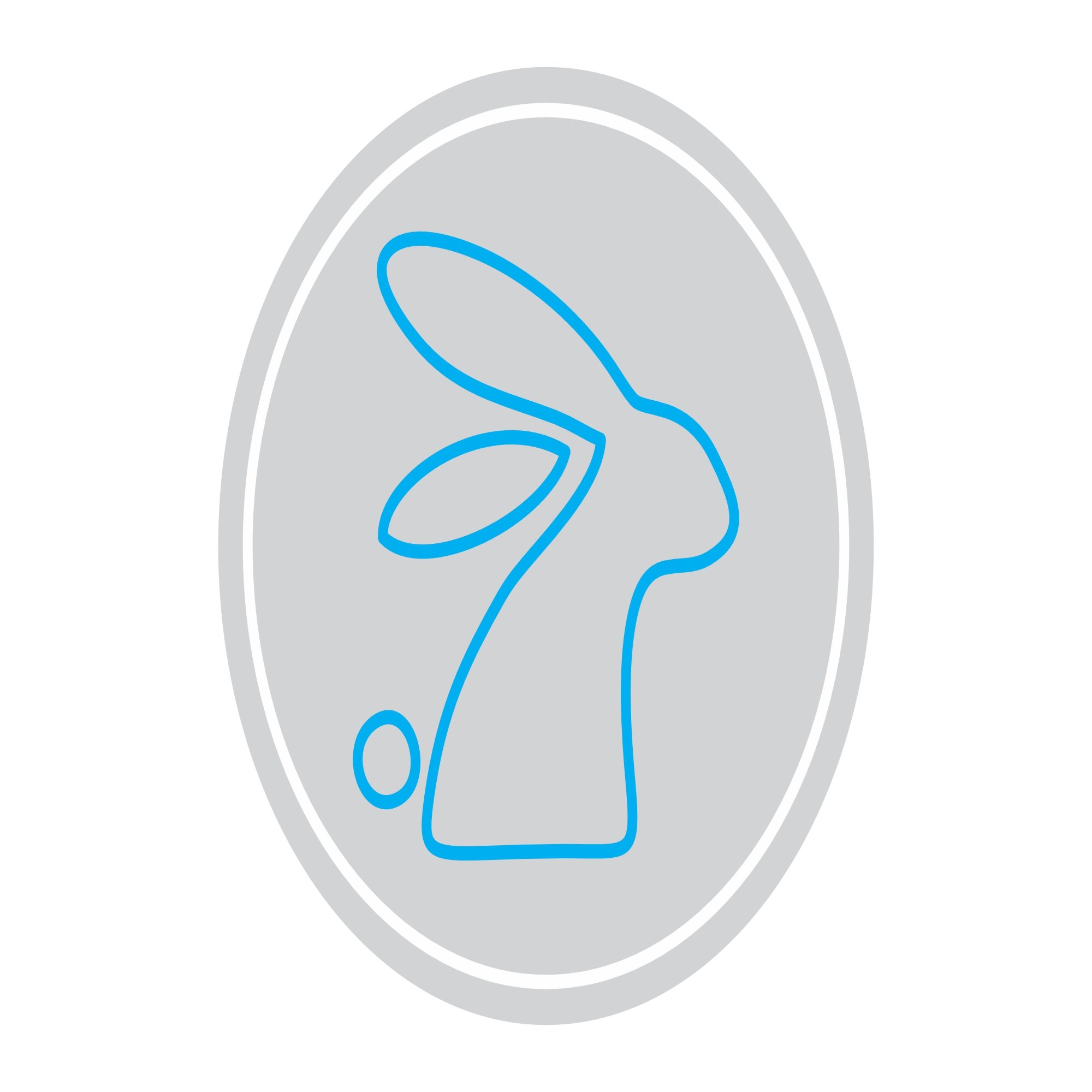 Custom Neon | Rabbit Neon Sign | 21x21 | Ice Blue Neon Sign for Decor and Rooms 3