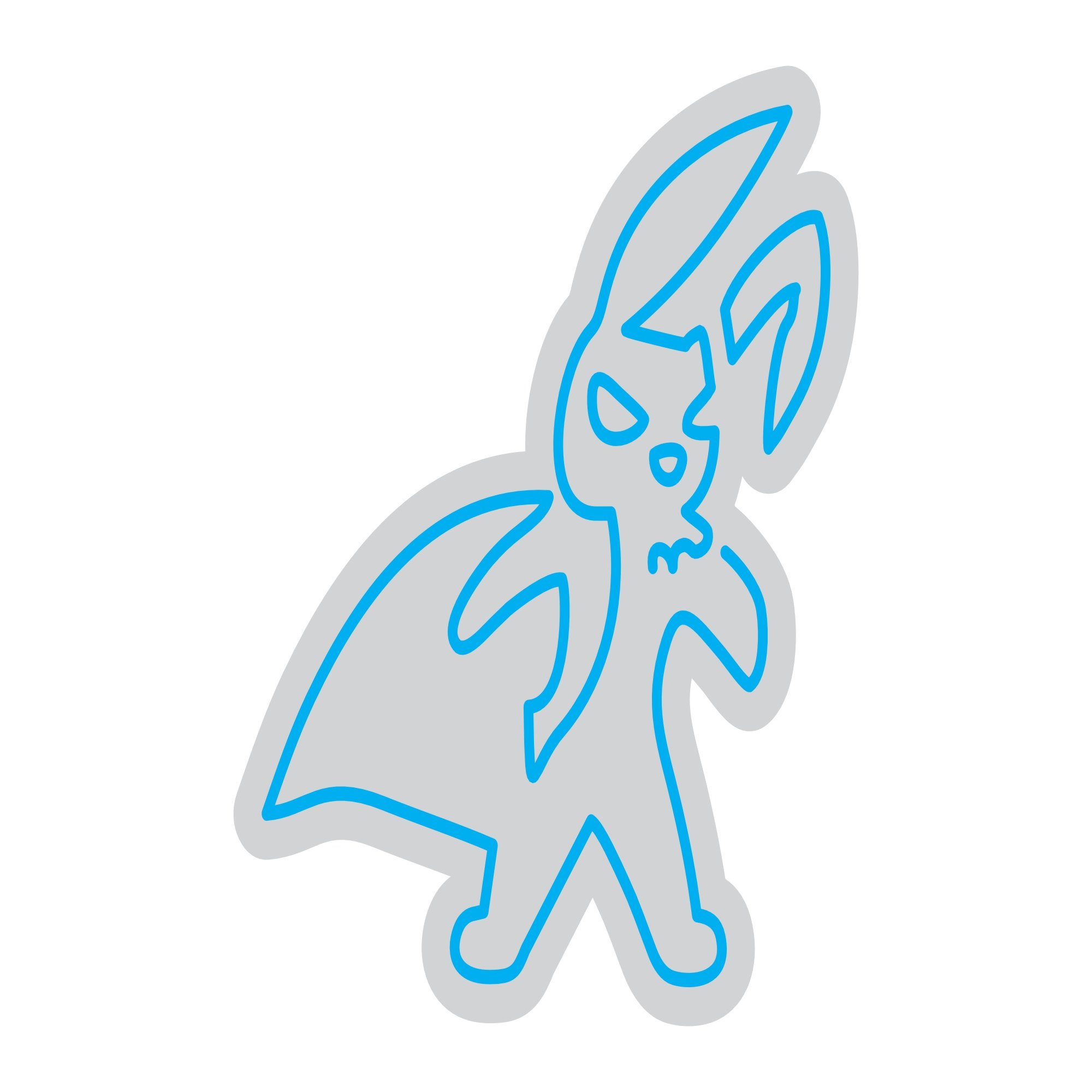 Custom Neon | Superhero Rabbit Neon Sign | 21x20 | Ice Blue 3