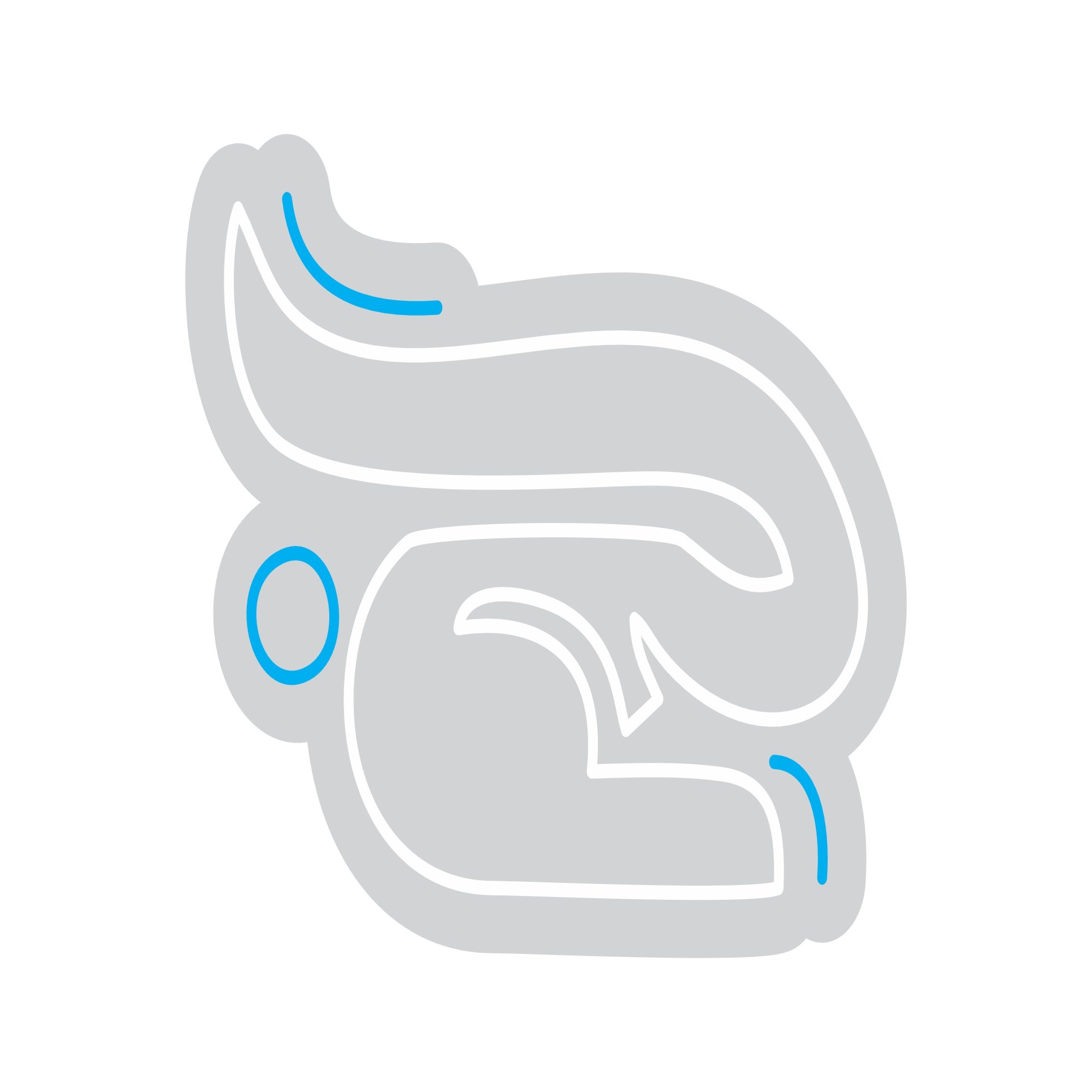 Custom Neon | Abstract Swirl Neon Sign | 18x23 | Ice Blue Color for Wall Decor 3