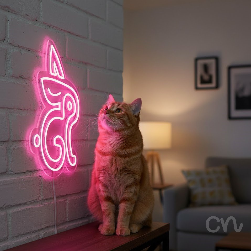 Custom Neon | Rabbit Design Neon Sign | 29x16 | Hot Pink 2