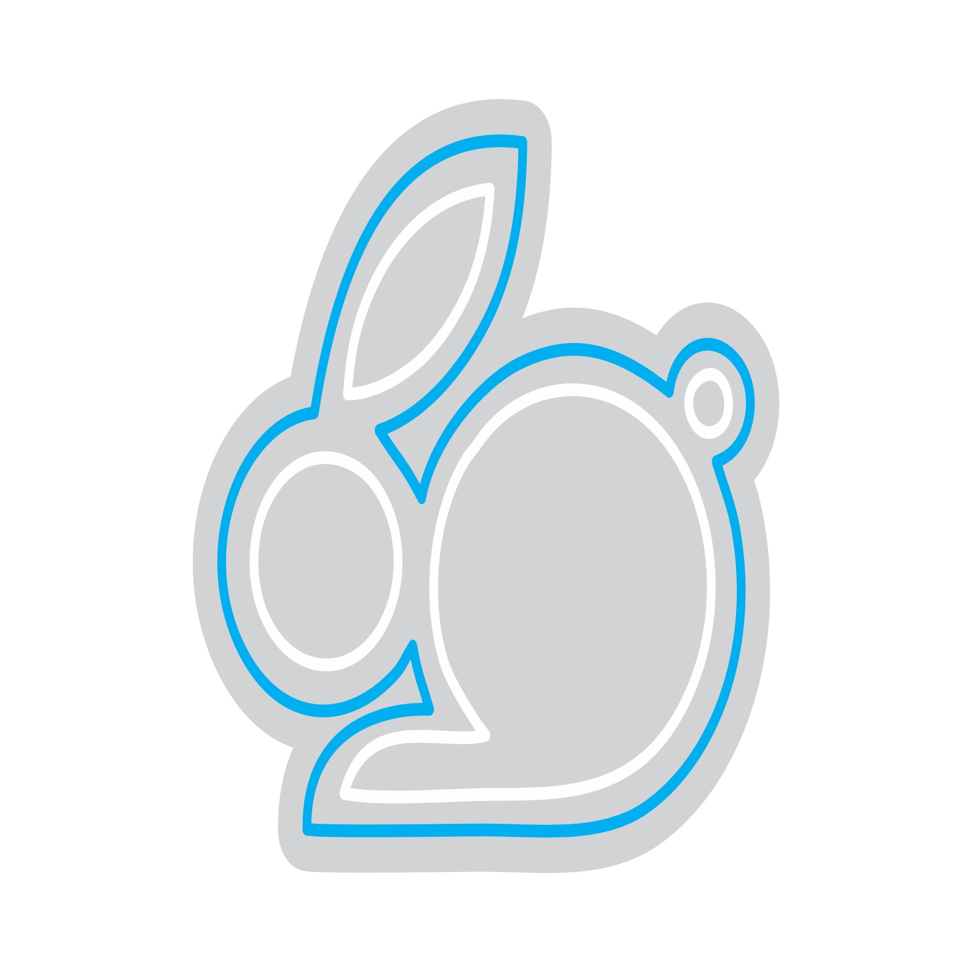 Custom Neon | Rabbit Neon Sign | 19x21 | Ice Blue Neon Sign for Home Decor and Bedroom 3