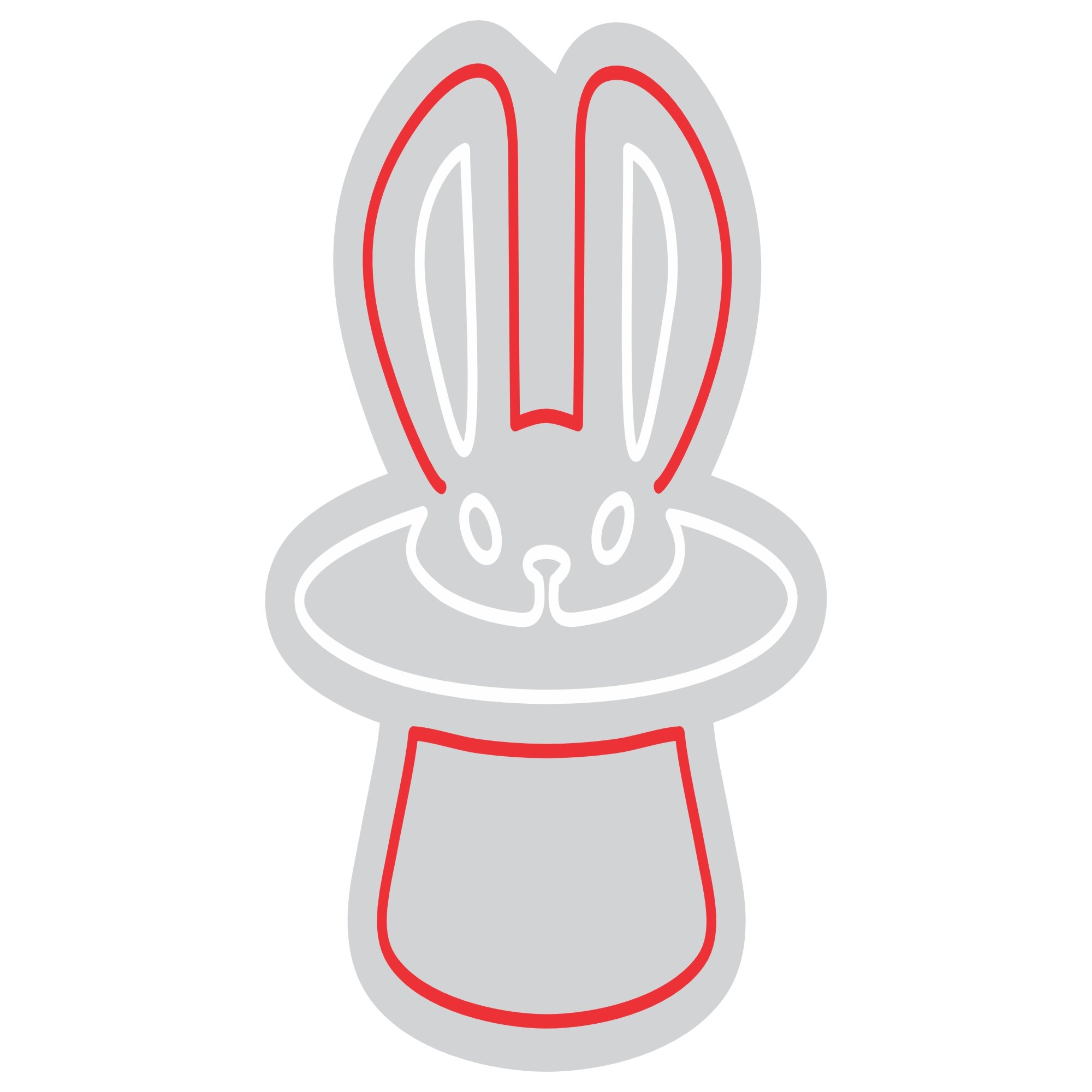 Custom Neon | Rabbit in Hat Neon Sign | 23x18 | Red | Unique Restaurant Bar Decor 3